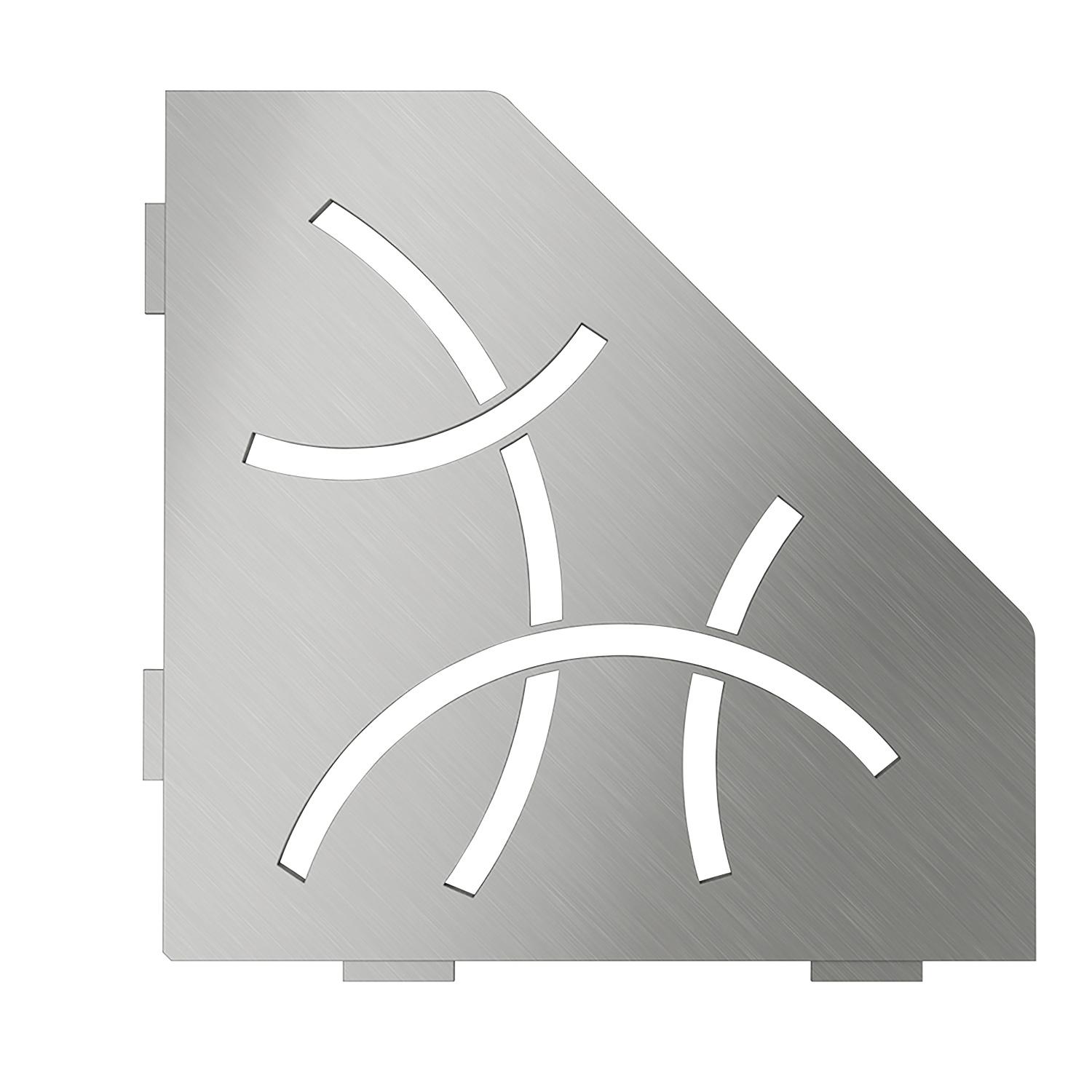 Shelf Pentagon Corner Curve Brush Stainless Steel
