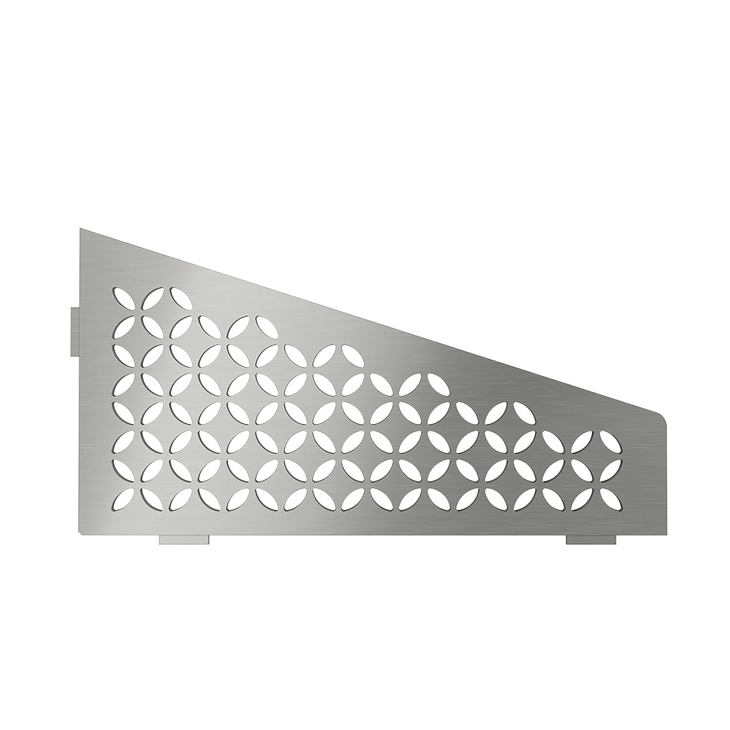 Shelf Quadrilat Corner Floral Brush Stainless Steel
