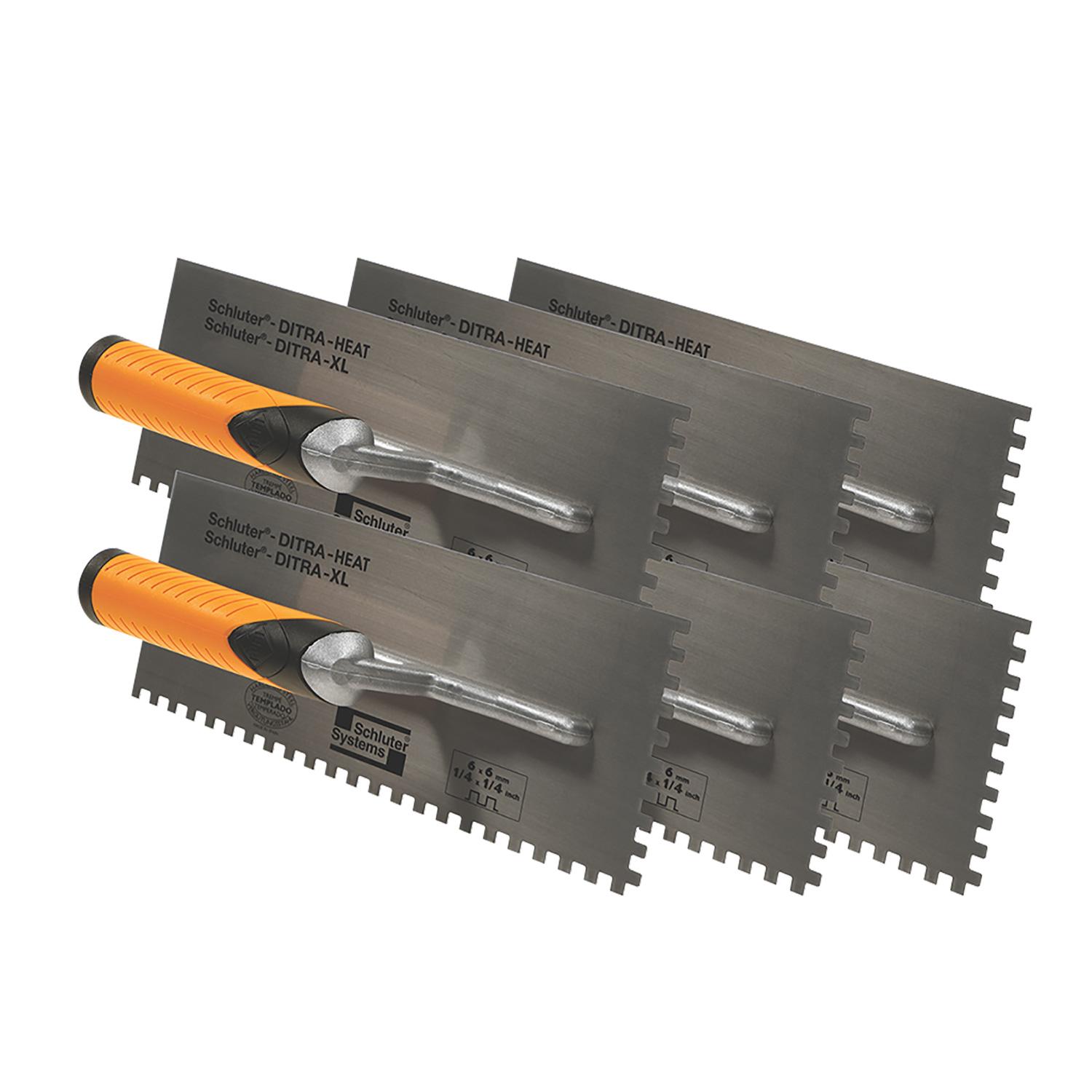Ditra-Heat/Ditra-Xl 1/4"X1/4" Trowel 6 Pack