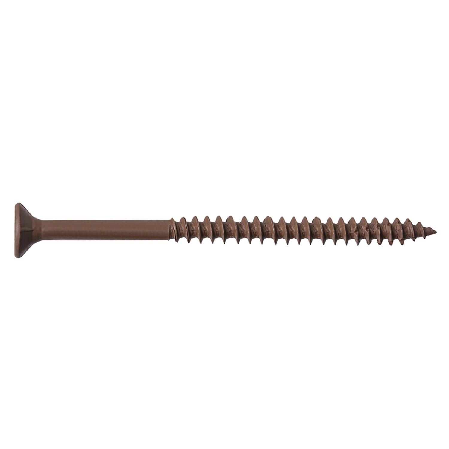 #10 x 3-1/2 Flat SOC UNC Deck Screw-Cedar-100/Box