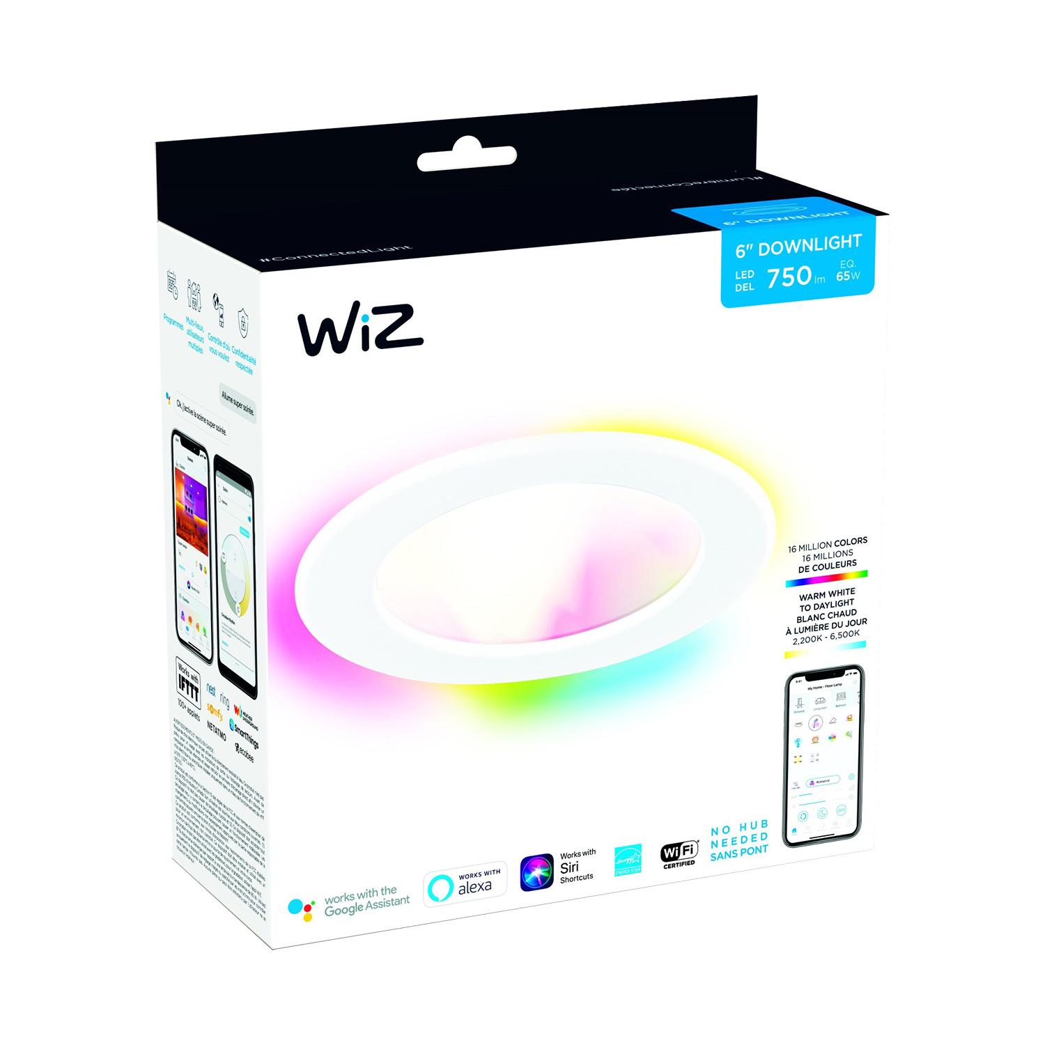 Réflecteur intel 6po 65W Wi-Fi coul totale et blanc réglable