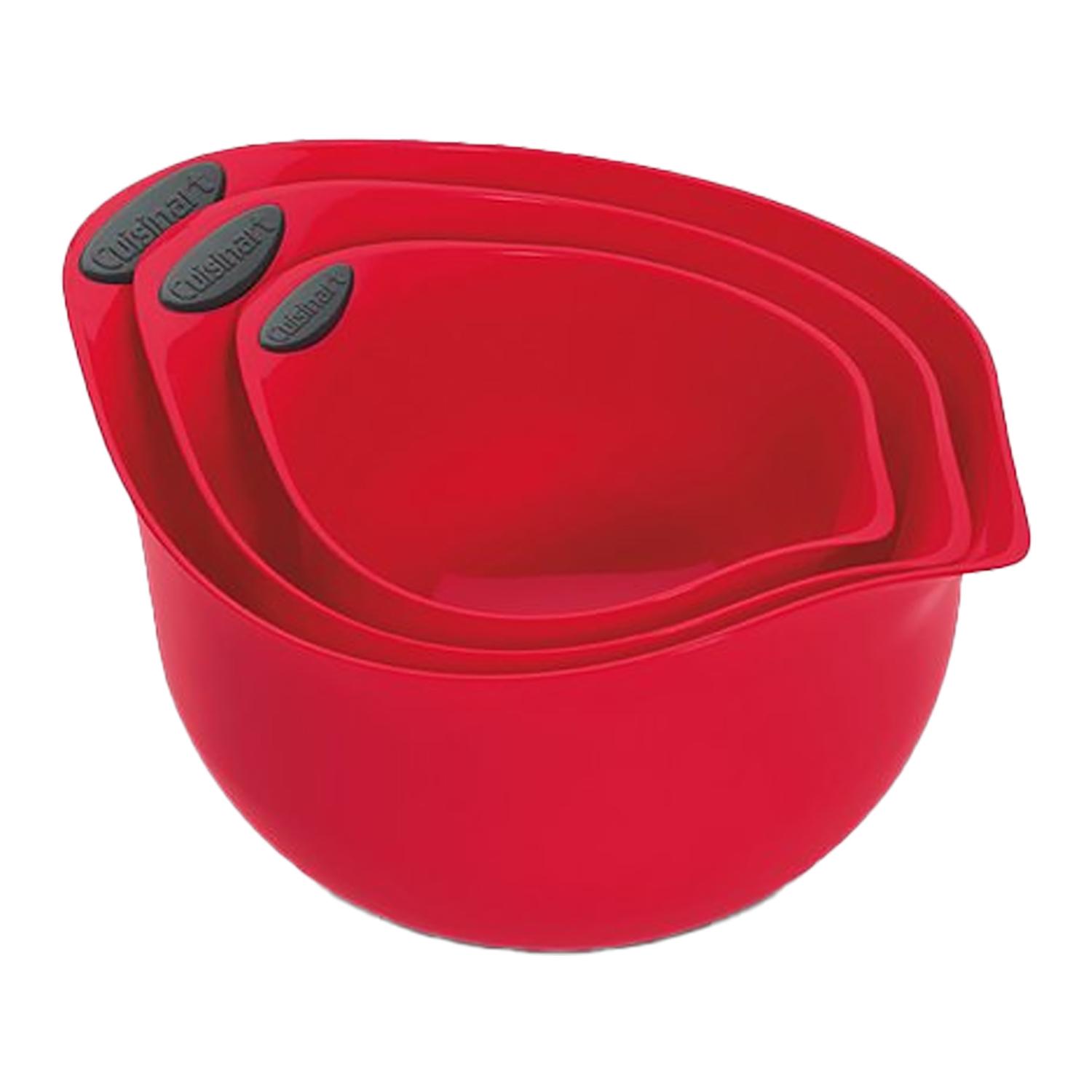 Cuisinart Set Of Three Mixing Bowls - Red