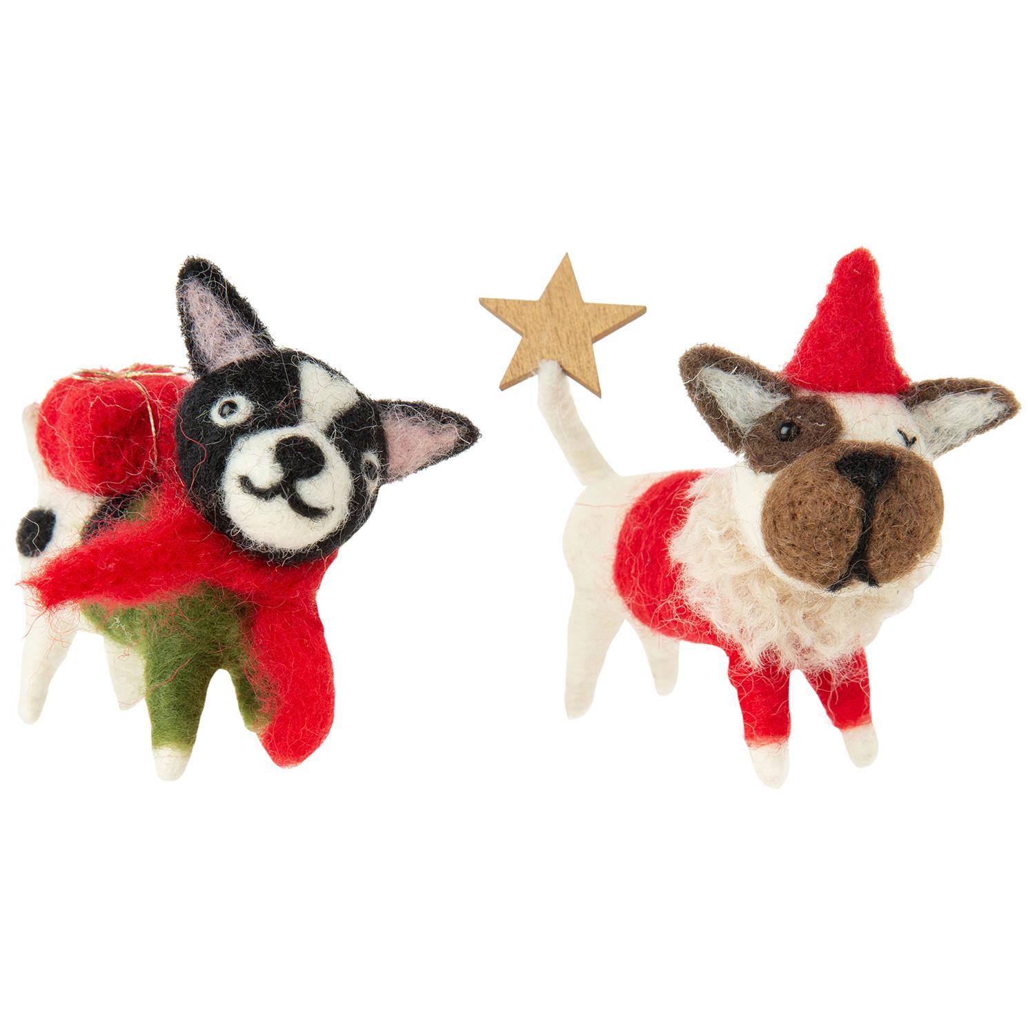 Felt Dog Ornament- Assorted