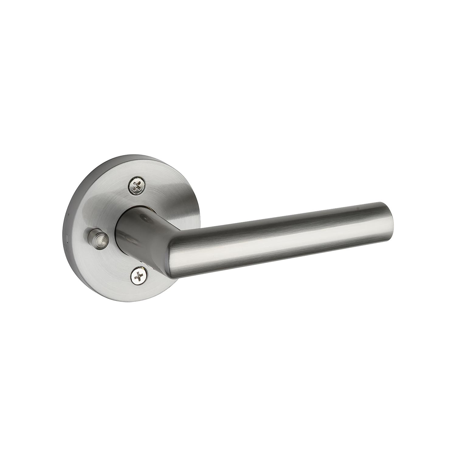 Cross Flow Lever Round Rose Privacy 6-1-Satin Nickel