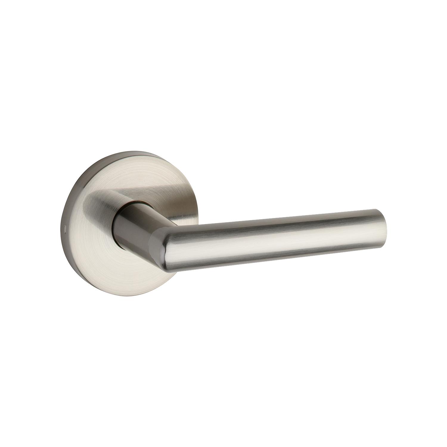 Cross Flow Lever Round Rose Passage 6-1-Satin Nickel