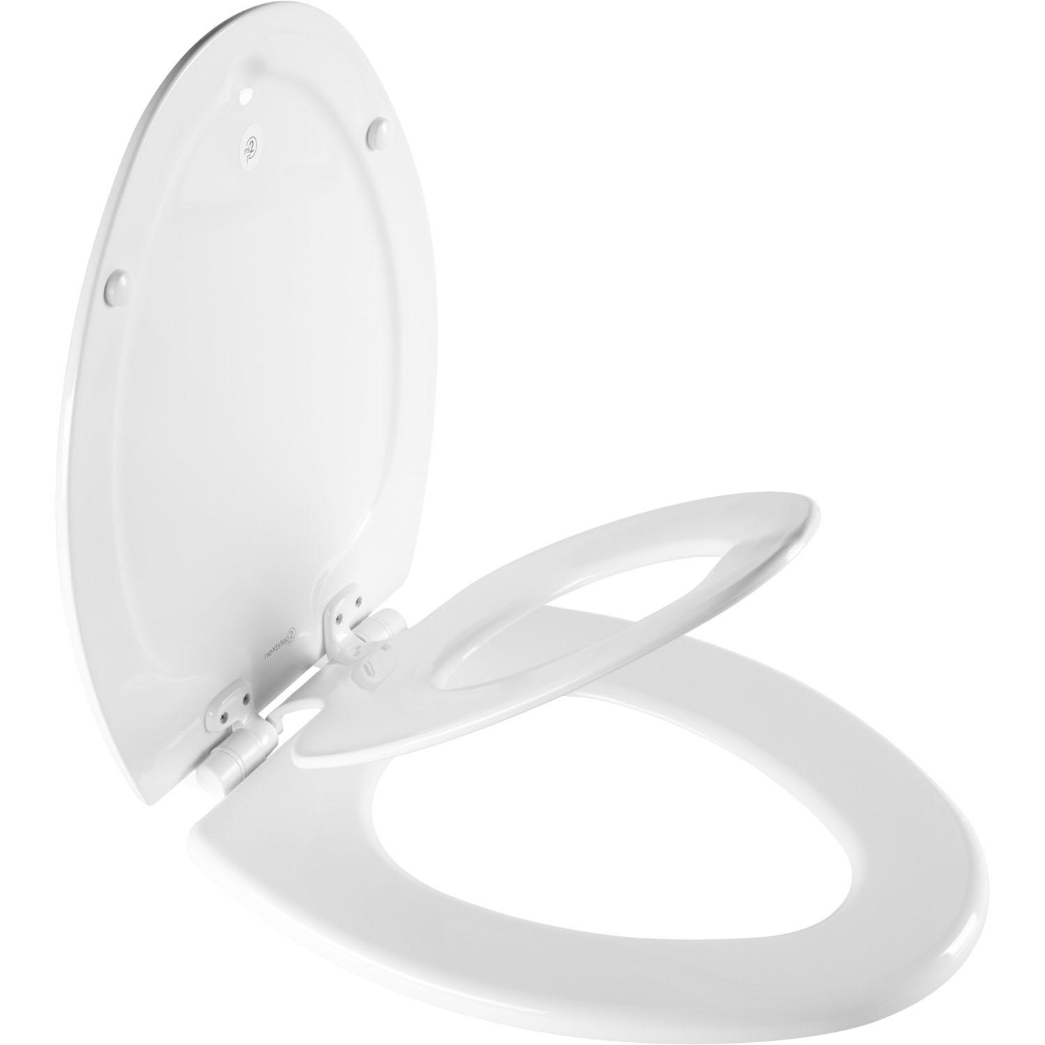 Siège de toilette allongé NextStep2 à siège de pot intégré