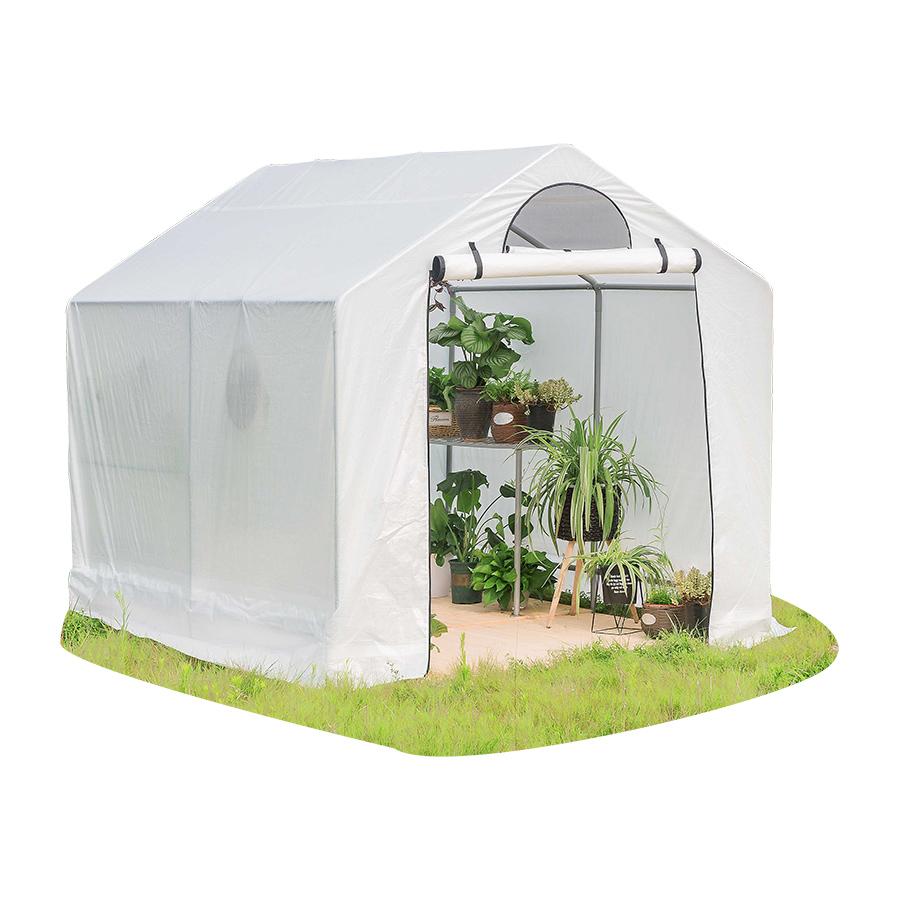 Green House With 4' Shelf 6'1" x 8' x 6'