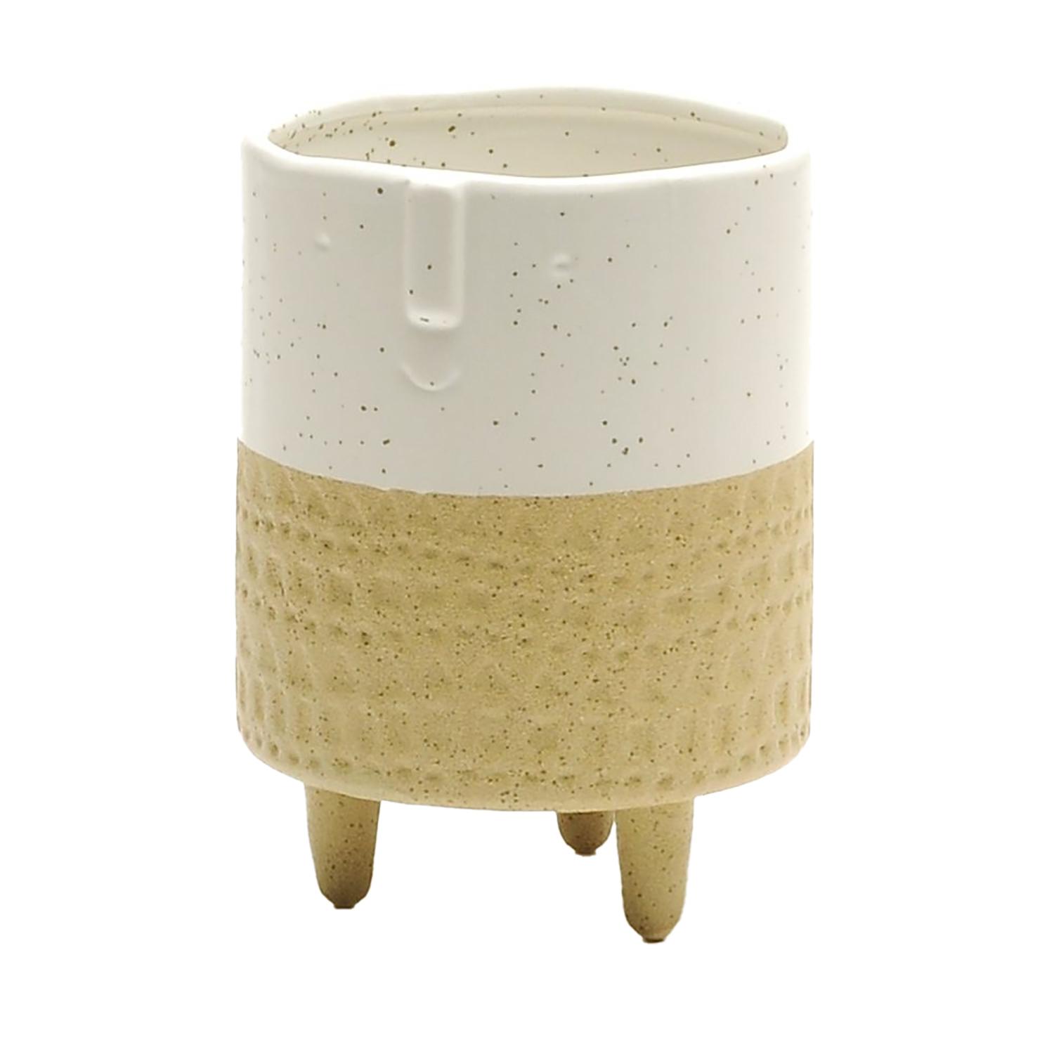 4.75" Two Tone Ceramic Pot