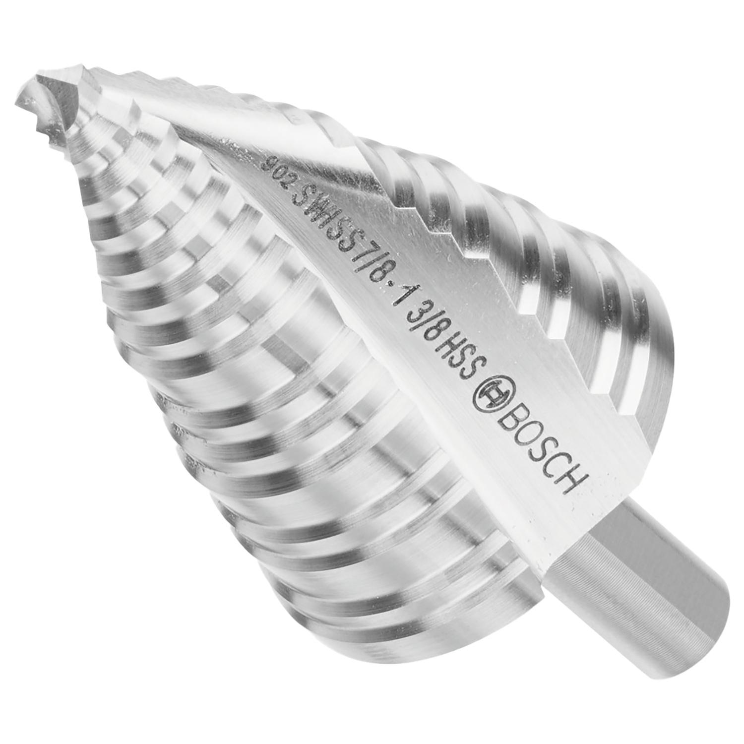 1/4 " - 1-3/8 " High-Speed Steel Turbo Step Drill Bit