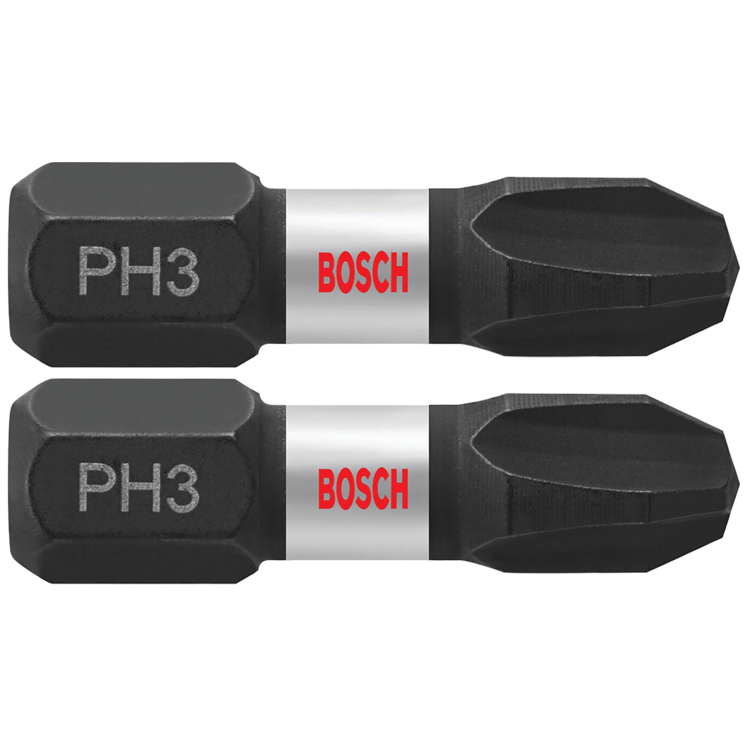 2 Piece Impact Tough 1" Phillips #3 Insert Bits