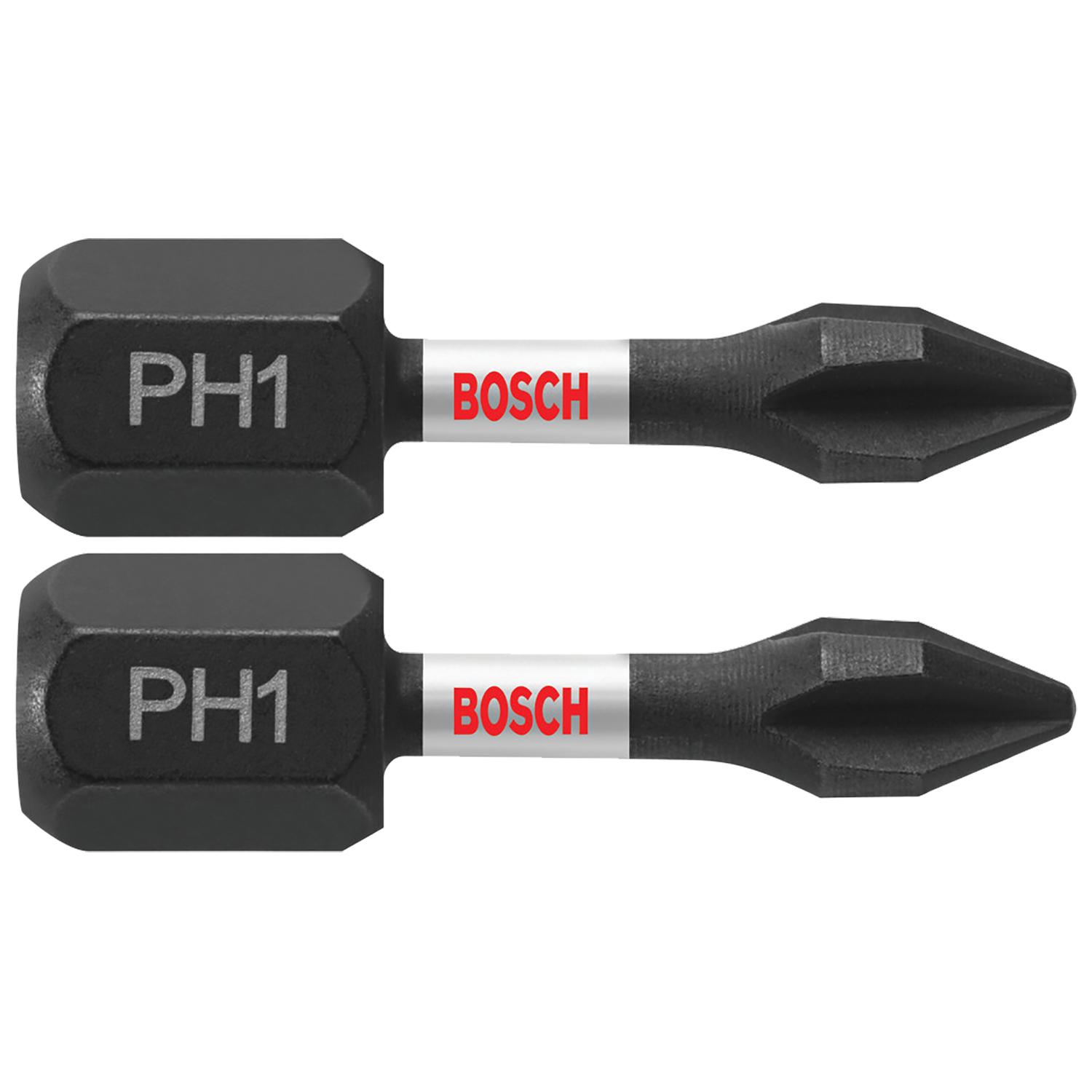 2 Piece Impact Tough 1" Phillips #1 Insert Bits