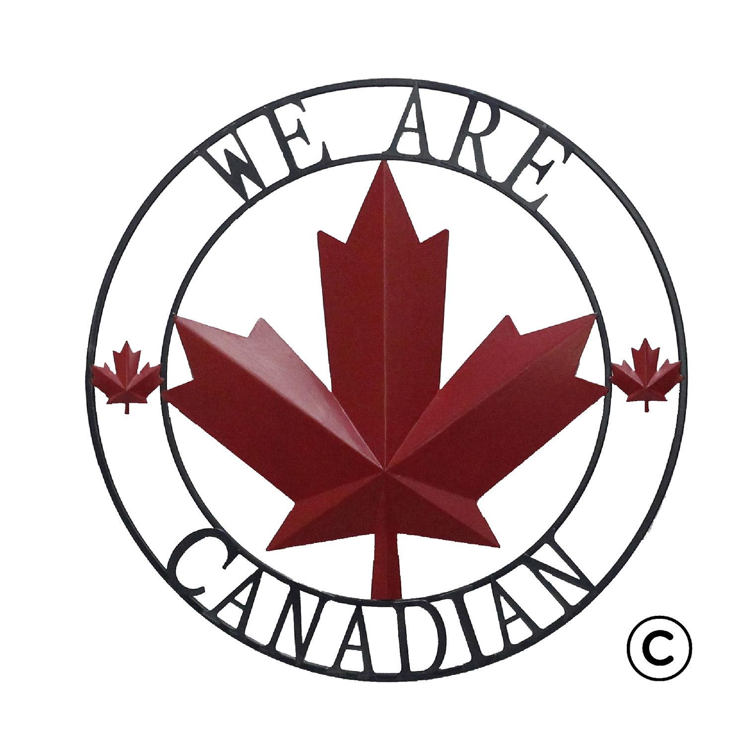 12" We Are Canadian Small Circle Plaque