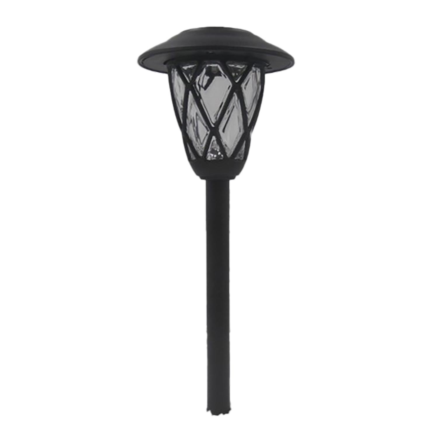 Éclairage de sentier solaire rond noir