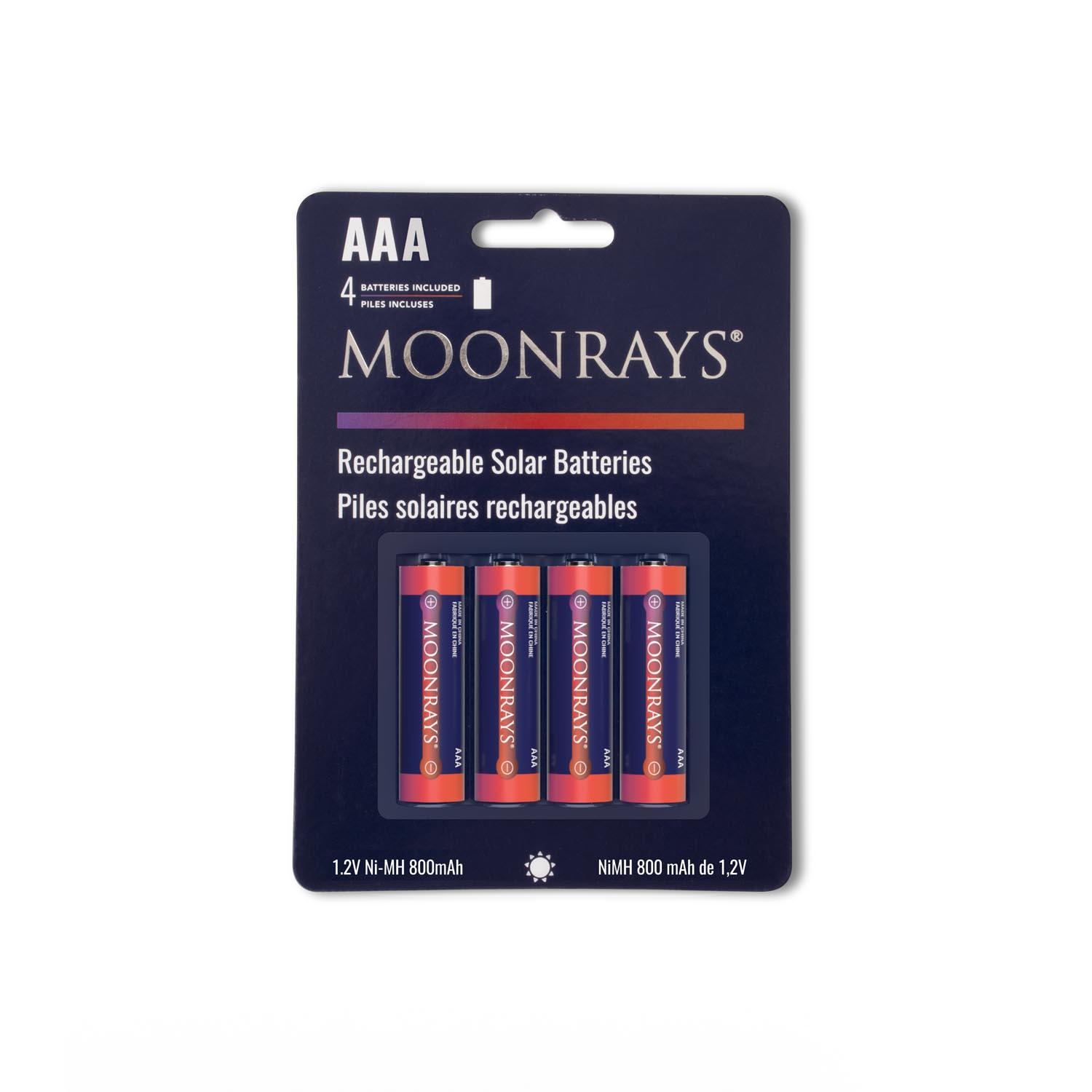 Solar AAA Batteries 4-Pack