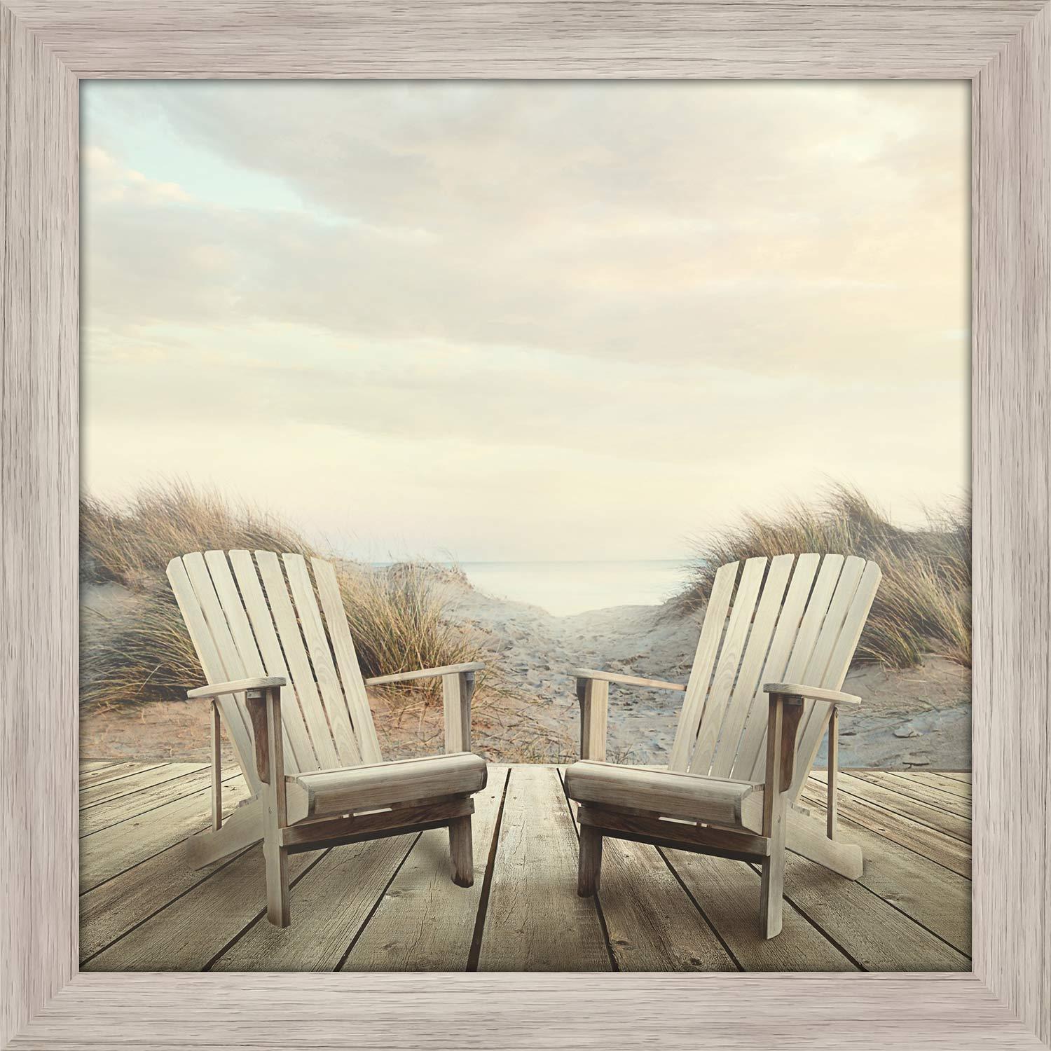 Toile encadrée Chaises de terrasse 24 x 24 po