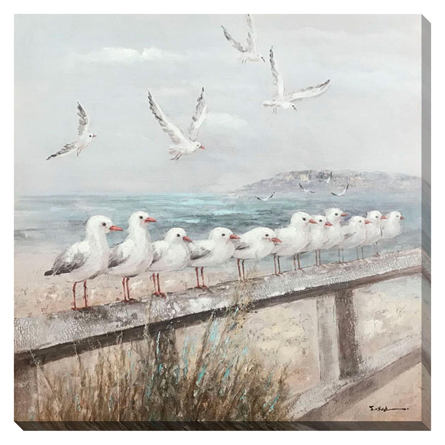 Toile embellie à la main En pause 36 x 36 po