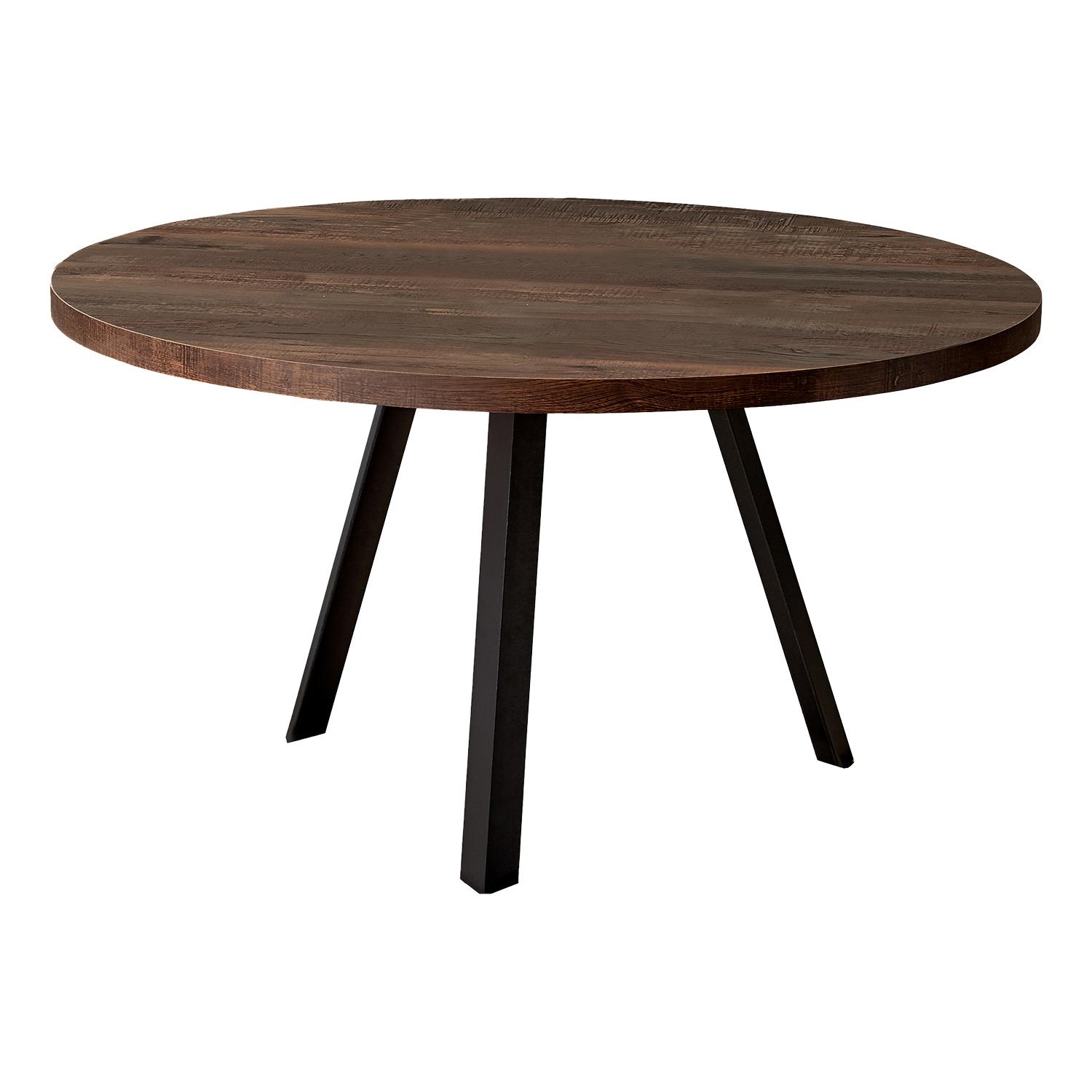 36" Brown Reclaimed Wood Circular Coffee Table