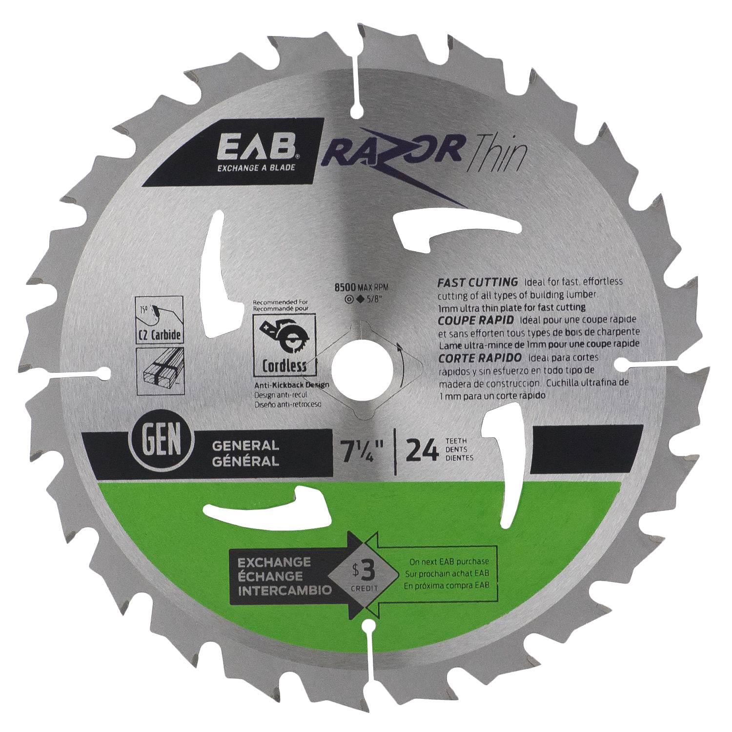 Razor Thin 7 1/4"X24T Saw Blade