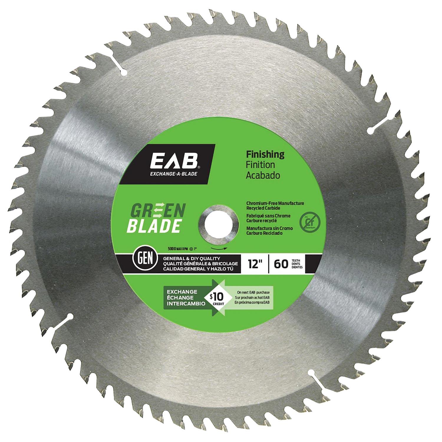 Finishing 12"X60T Green Saw Blade
