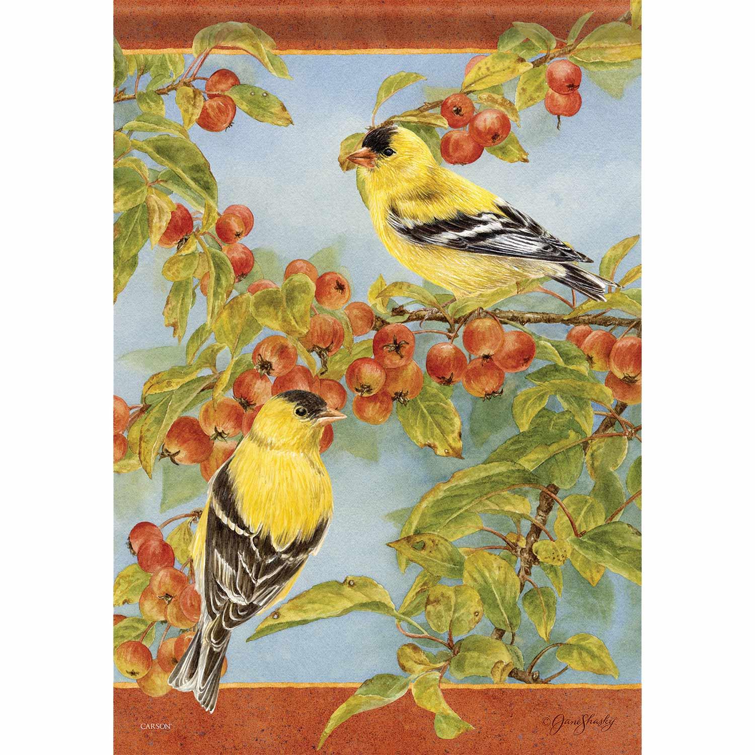 Drapeau de jardin Pommettes et pinsons