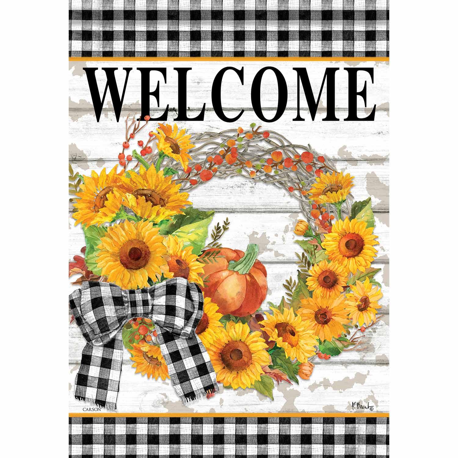 Drapeau de jardin Couronne de tournesols