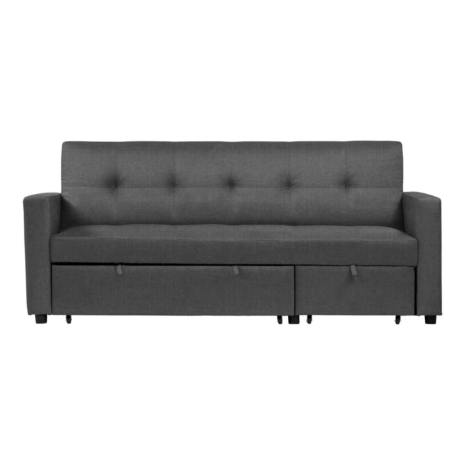 80” Steven Sofa With Double And single Loungers-Grey