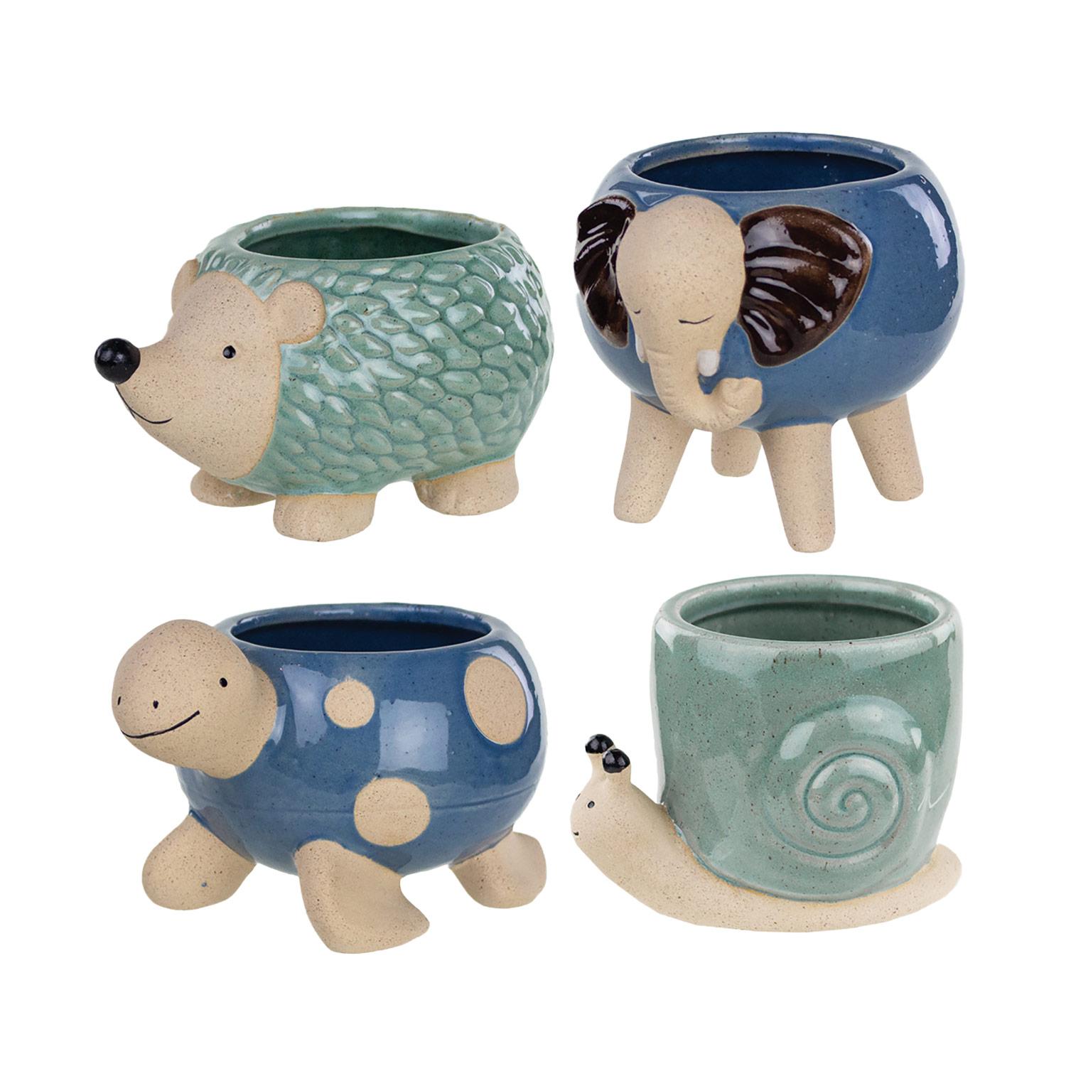 Mini-pots Animaux 4 assortis
