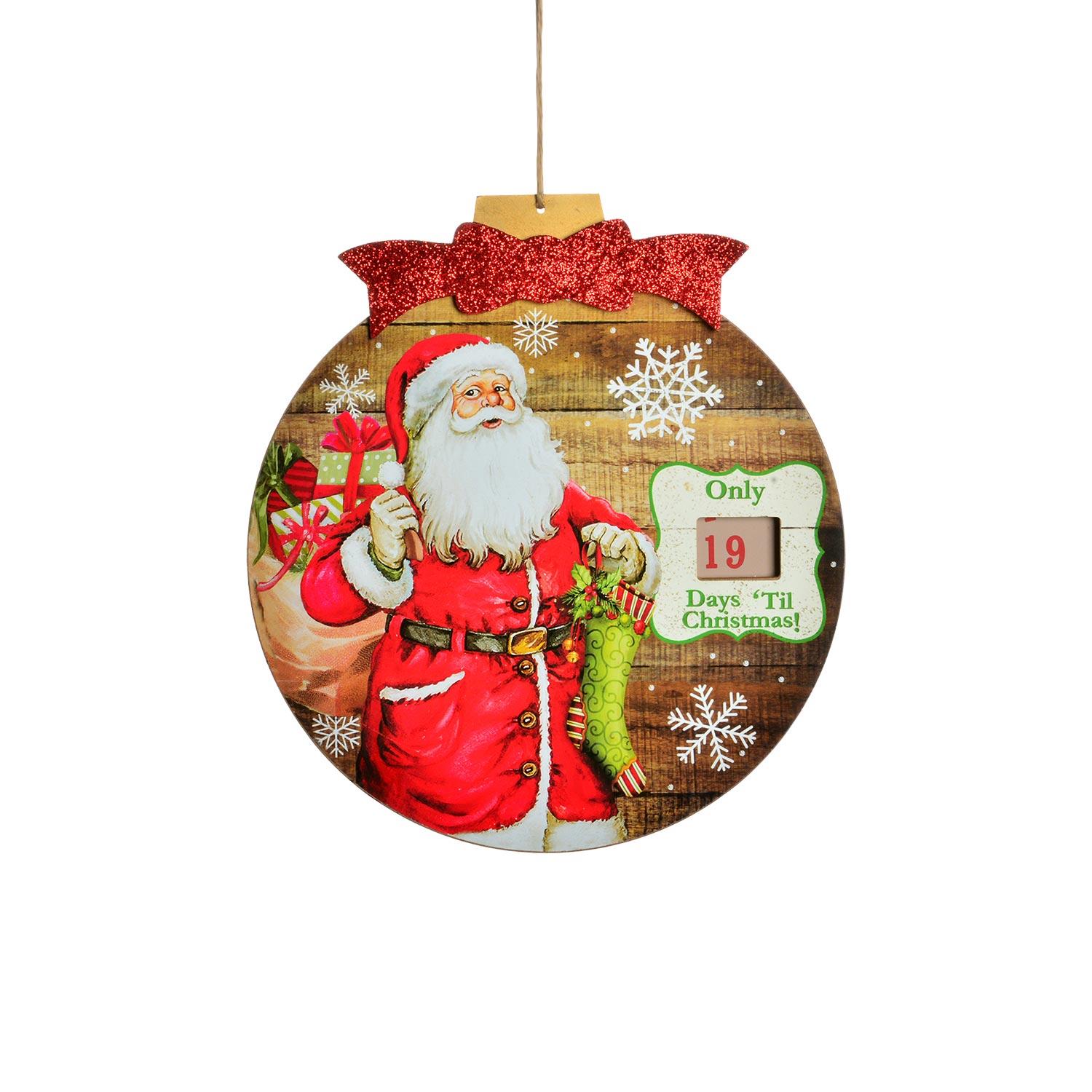 12.5" Santa Countdown Plaque