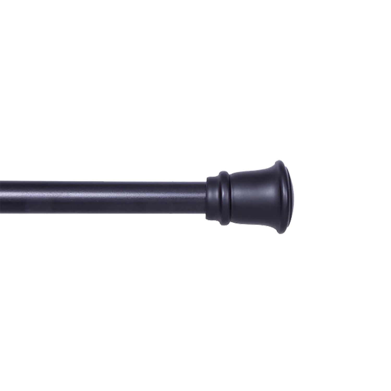 5/8" - 28" - 48" Black Trumpet Cafe Rod