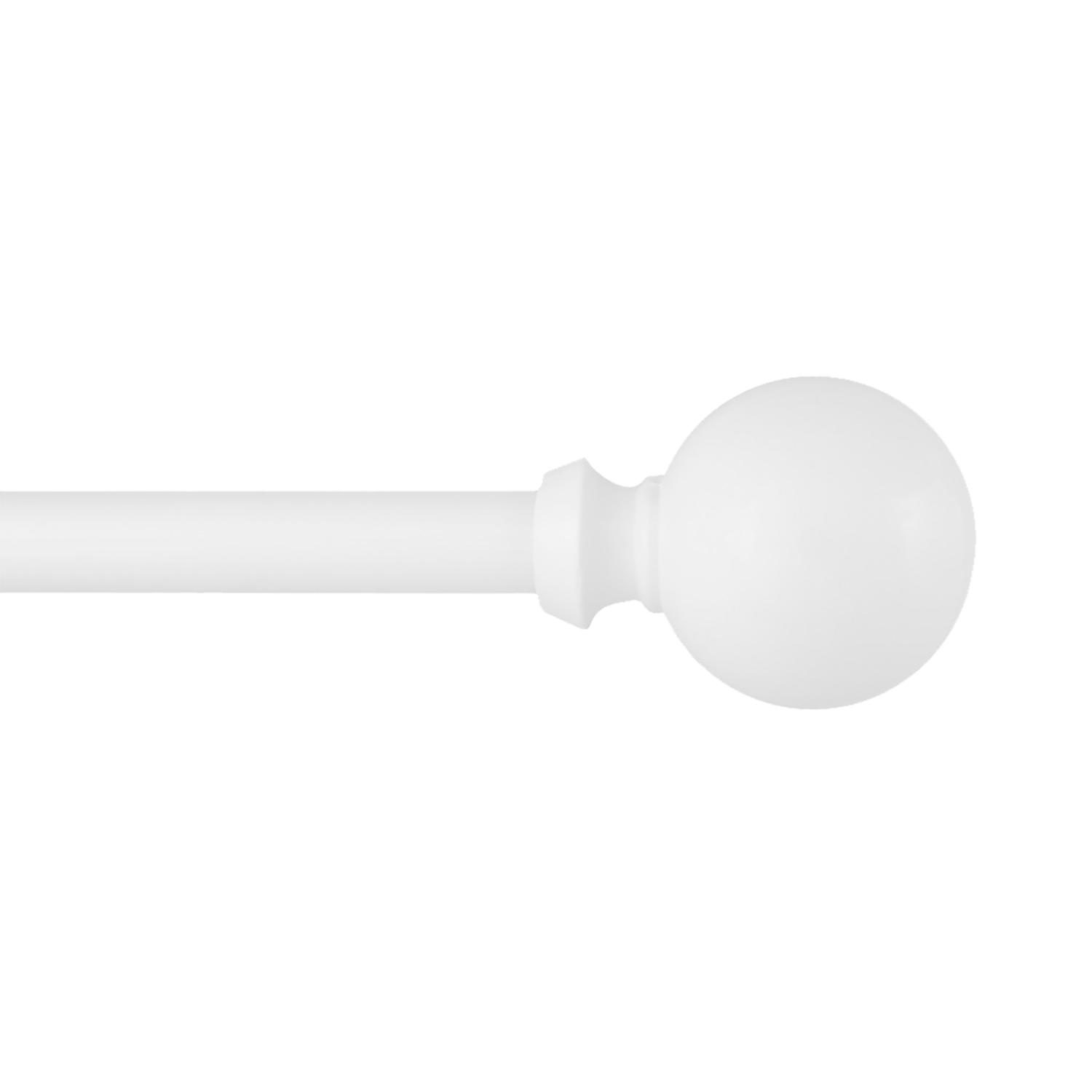 5/8" - 28" - 48" White Newbury Curtain Rod