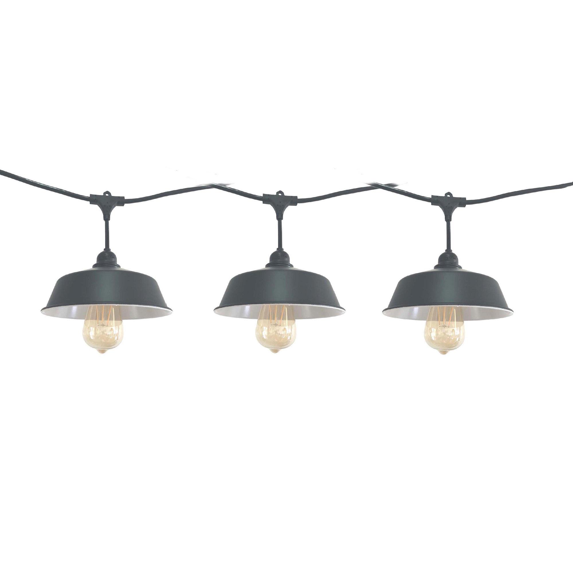24' LED String Lights avec abat-jour de la lampe de grange