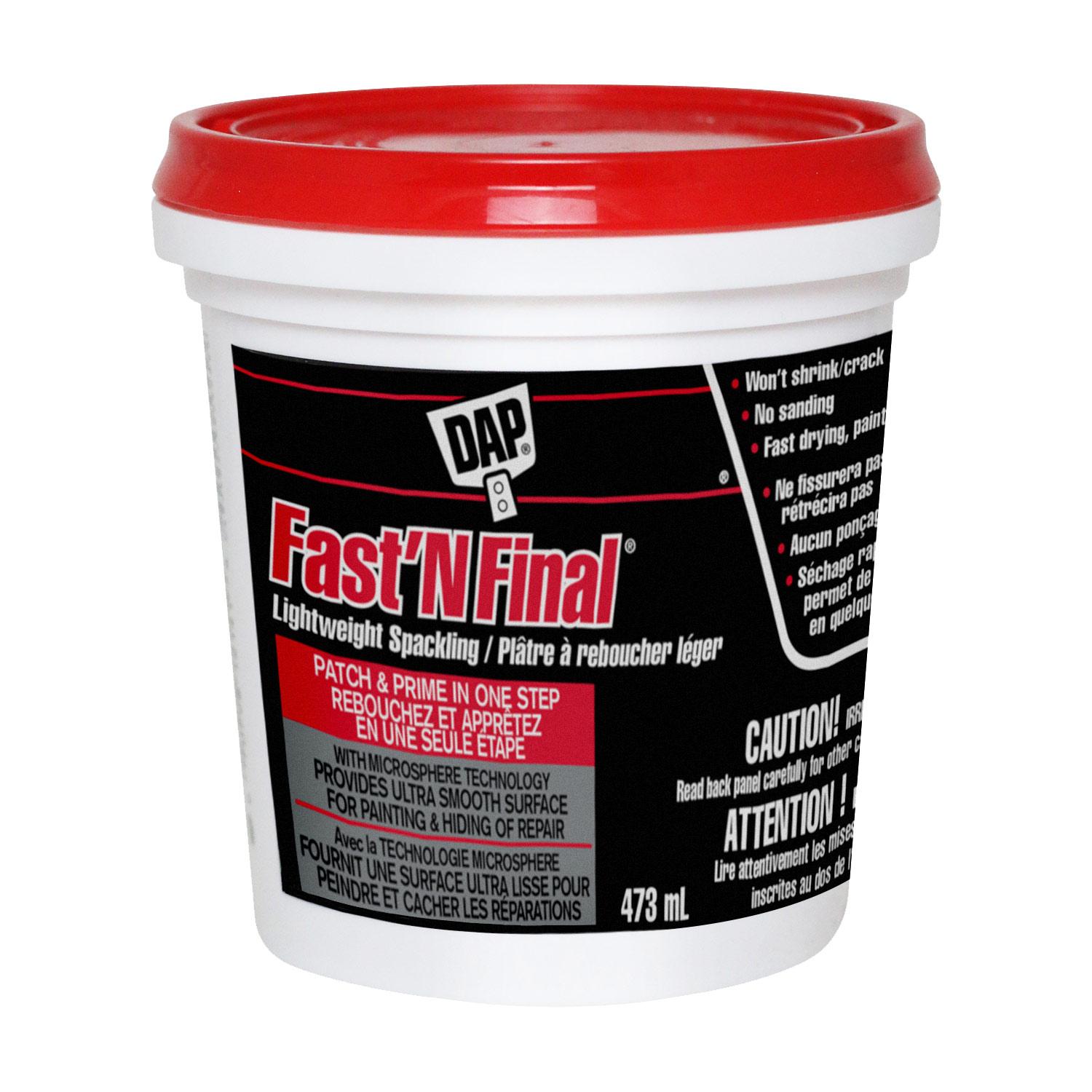 Plâtre à reboucher léger DAP Fast'N Final 473 ml