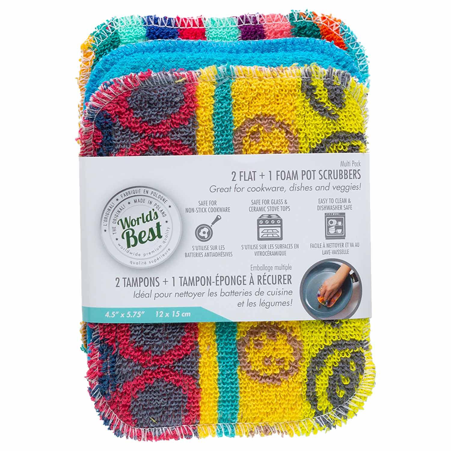 Tampons à récurer pour casseroles, paquet multi