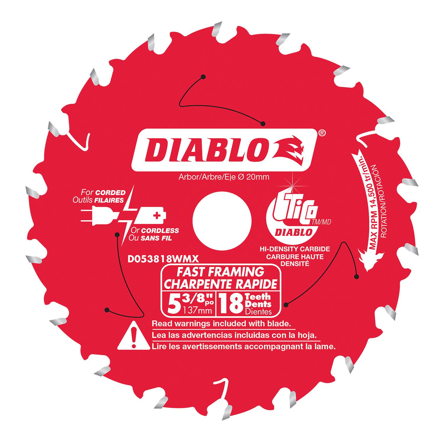 5-3/8" x 18T Wood Fast Framing Saw Blade