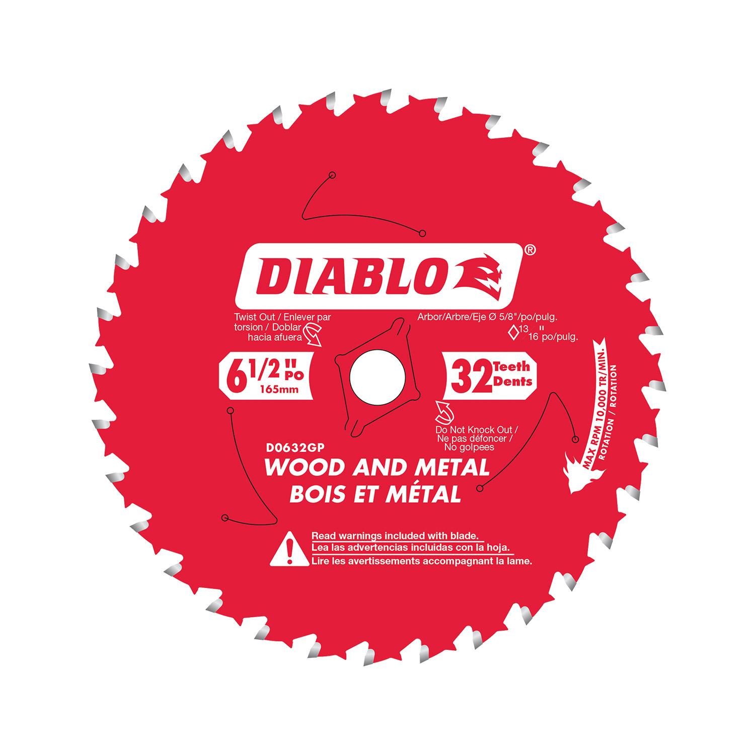 6-1/2" x 32T Wood And Metal Blade