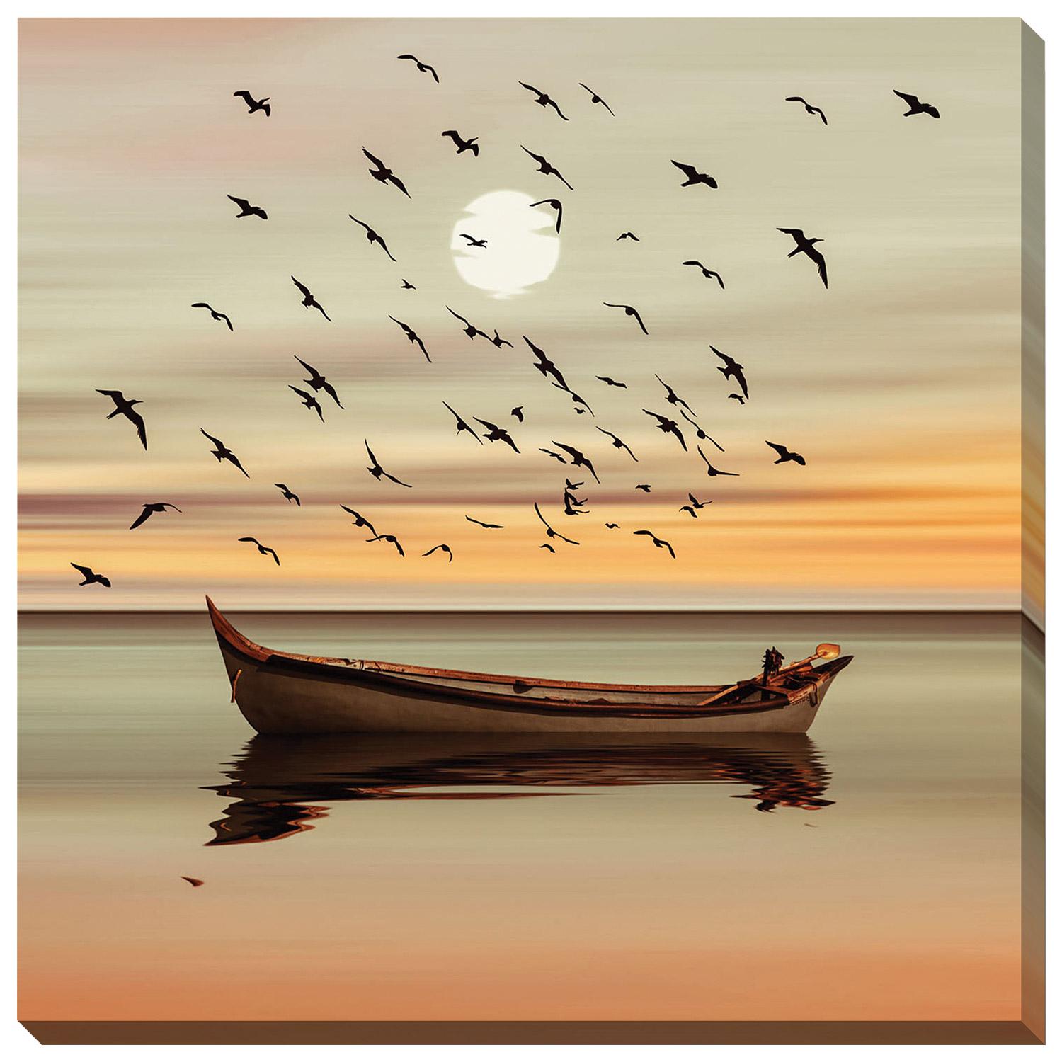 Toile Bateau sur l'eau 30 x 30 po