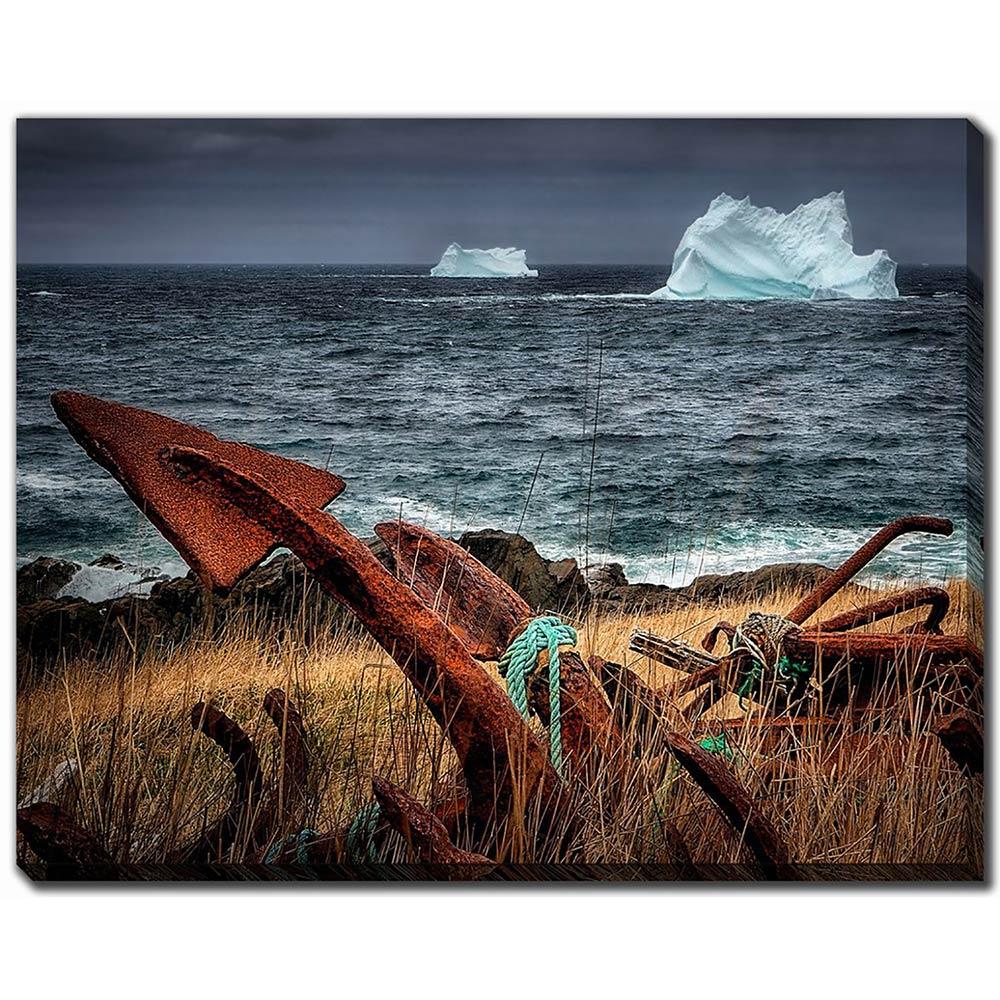 Toile Ancre deux Icebergs 2 22 x 28 po
