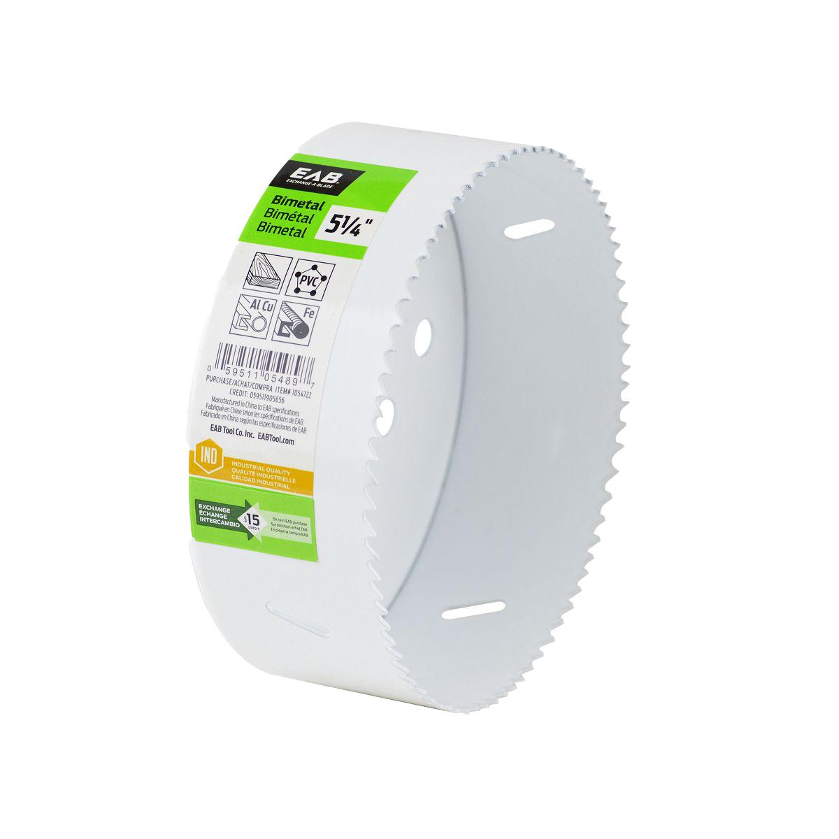 5-1/4" M3 Bimetal Industrial Hole Saw - Exchangeable
