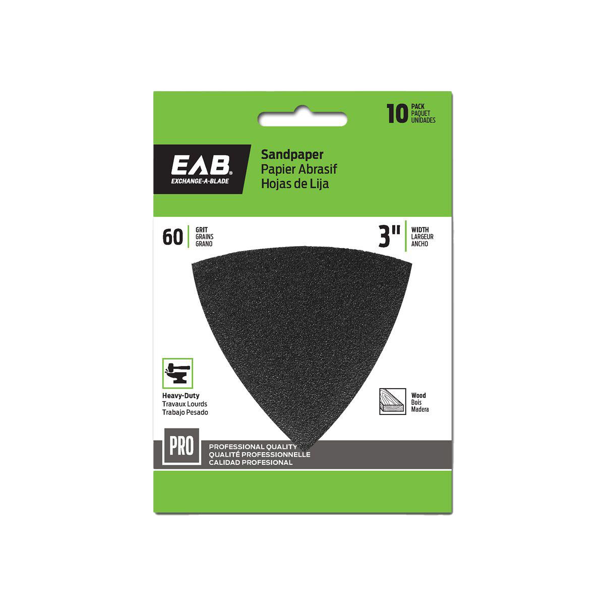 Accessoire oscillant pro papier abrasif 3 po x 60 grains