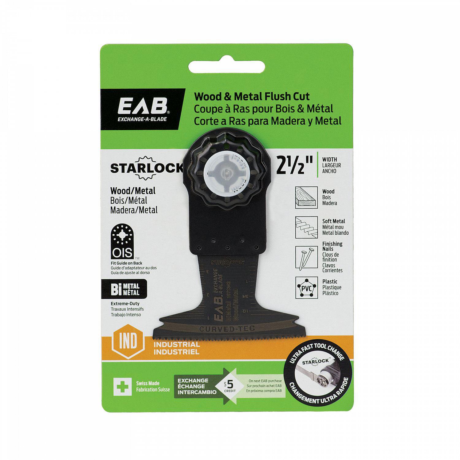 Coupe droite bimétal 2 1/2 po Starlock Industriel bois-métal