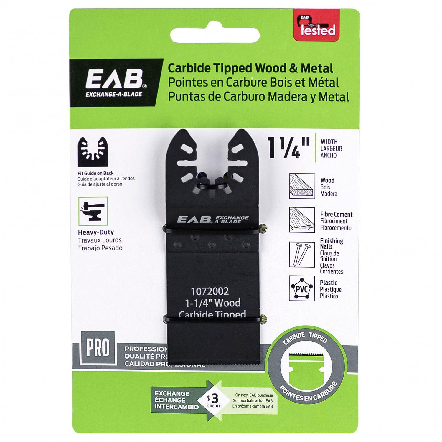 Coupe droite pointe carbure pro 1 1/4 po bois-métal