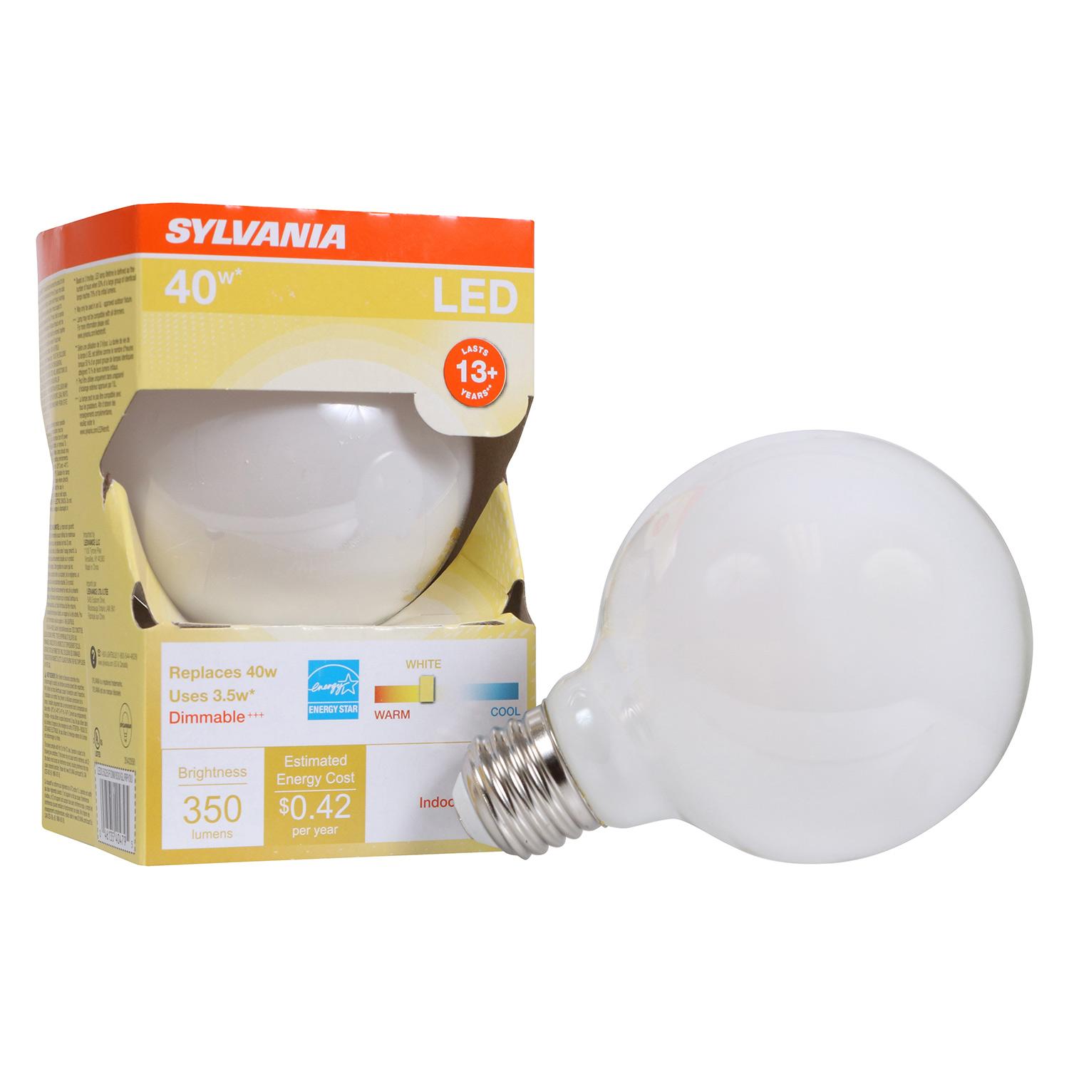 G25 3.5W 3000K Dimmable LED Bulb