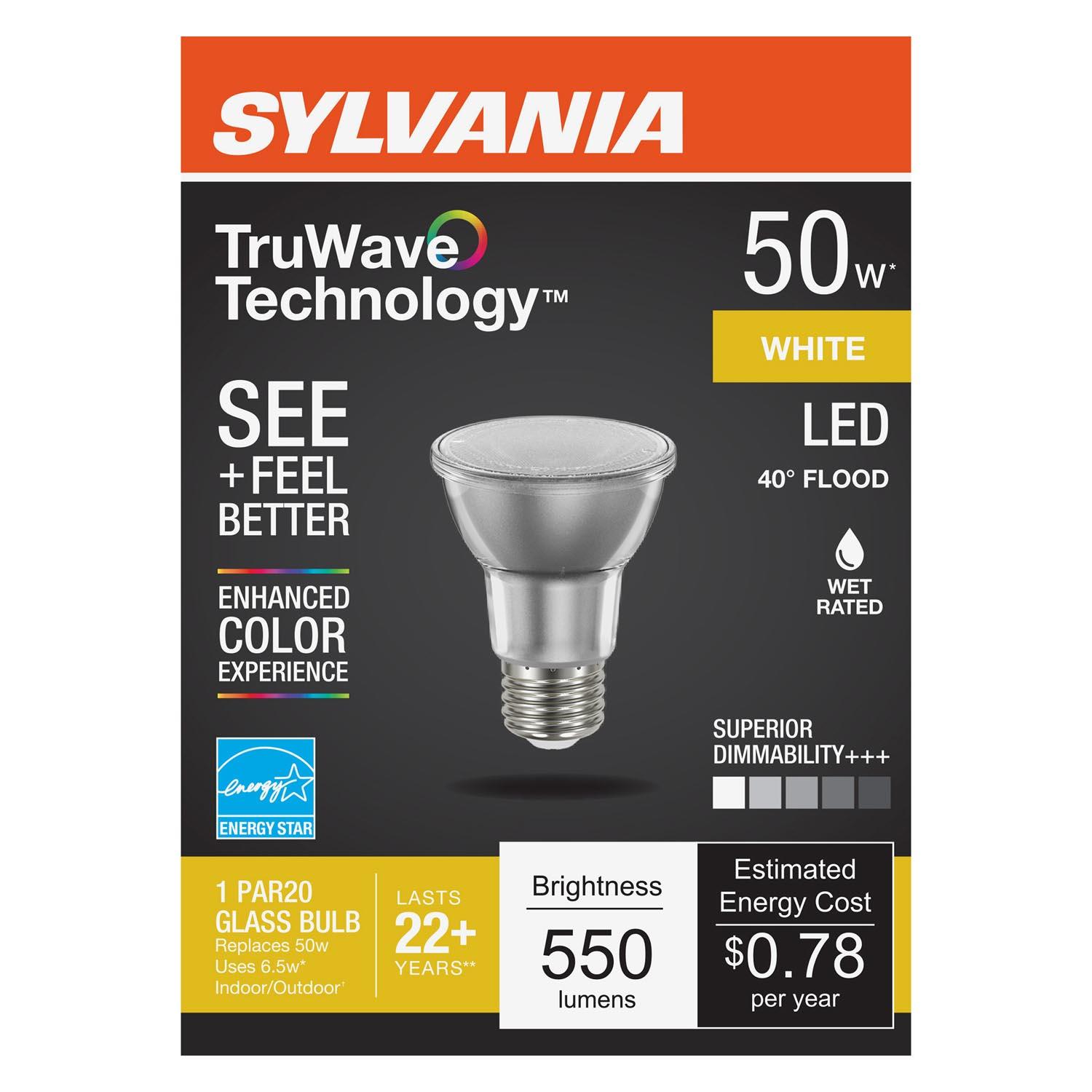 PAR20 6.5W 3000K Dimmable TruWave LED Bulb