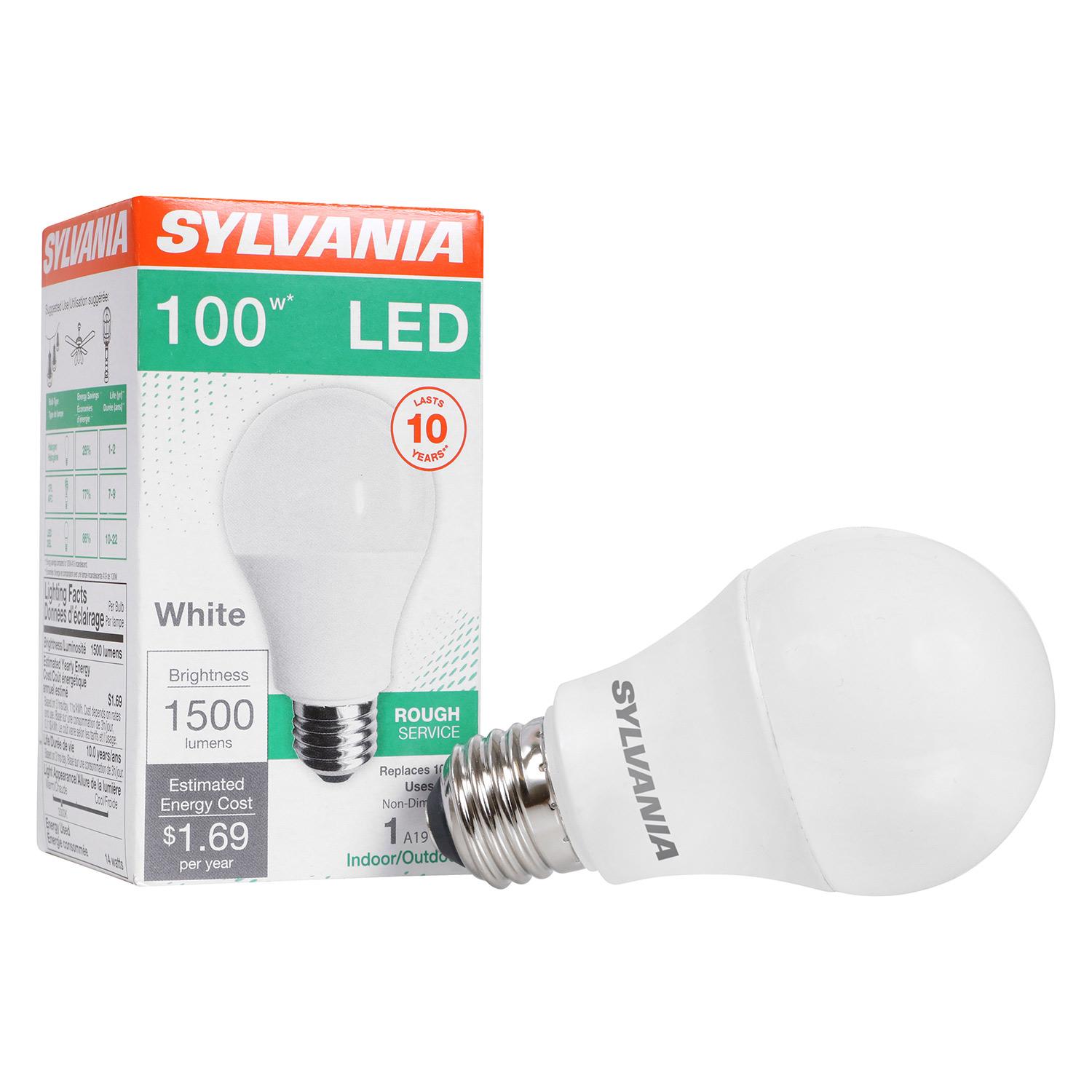 A19 14W Rough Service Non-Dimmable Frosted LED Bulb