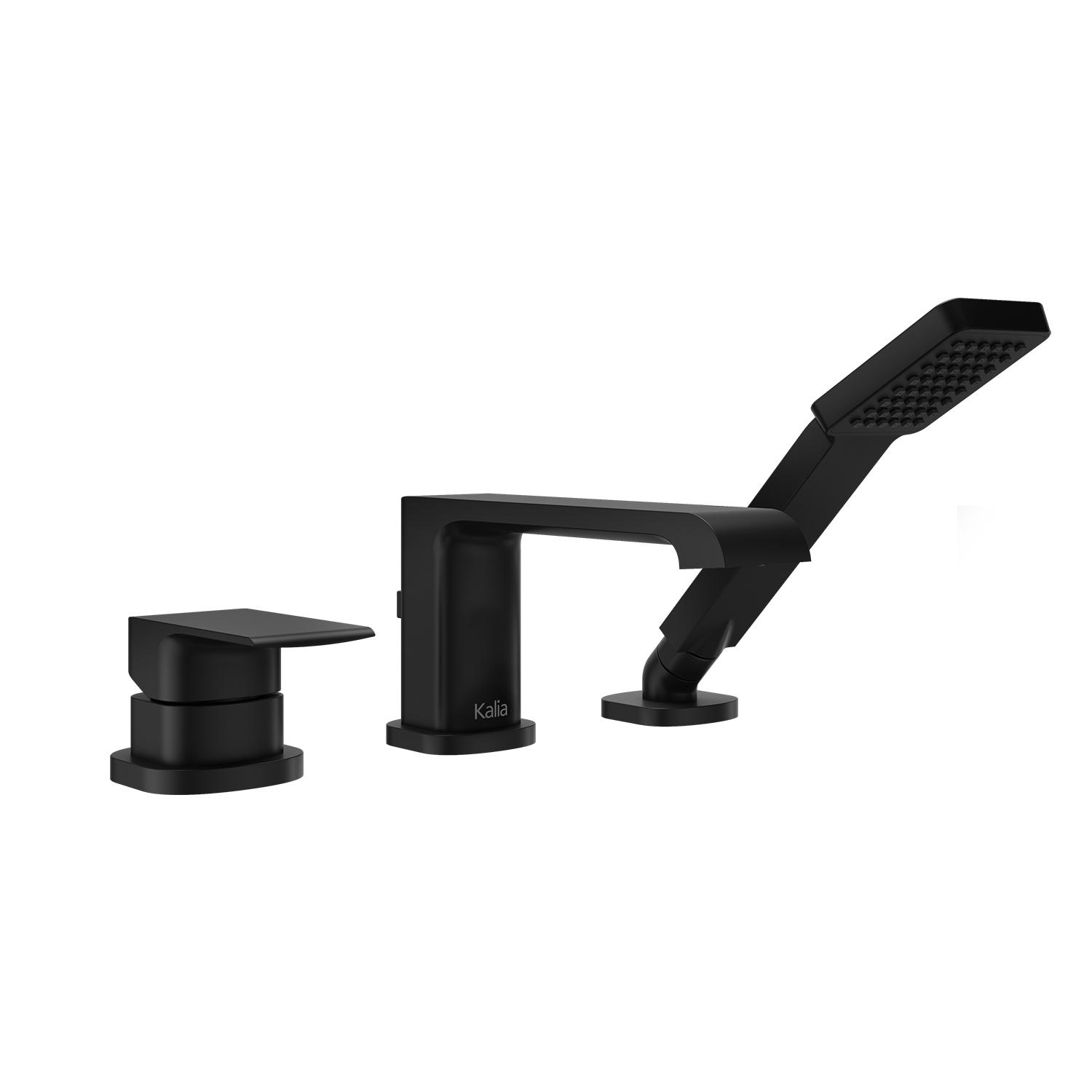 Robinet pour baignoire avec douchette, noir Sobrio