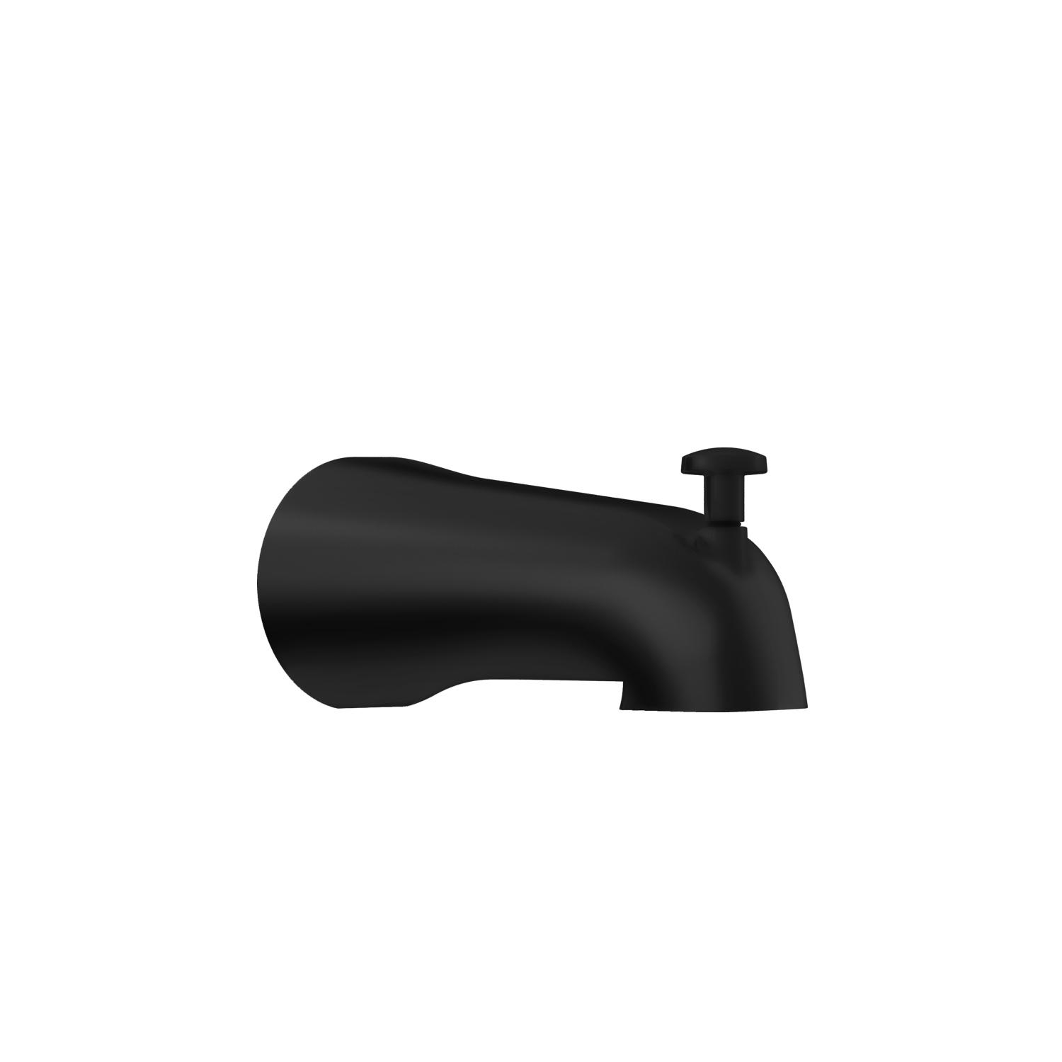 Bec de baignoire rond « Slip Fit » et dériveur, noirs Sobrio