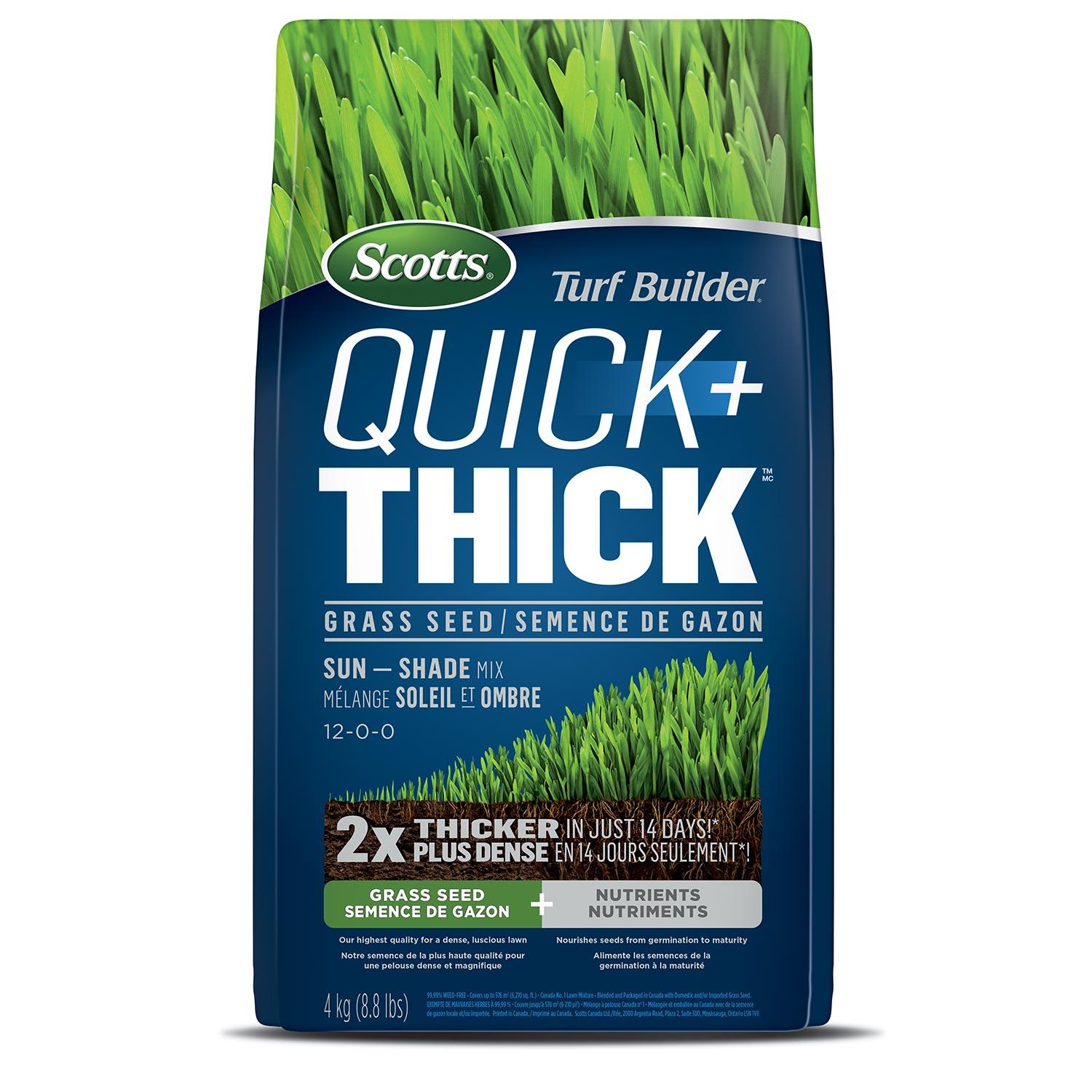 Semence soleil/ombre Scotts Turf Builder Quick+Thick 4 kg