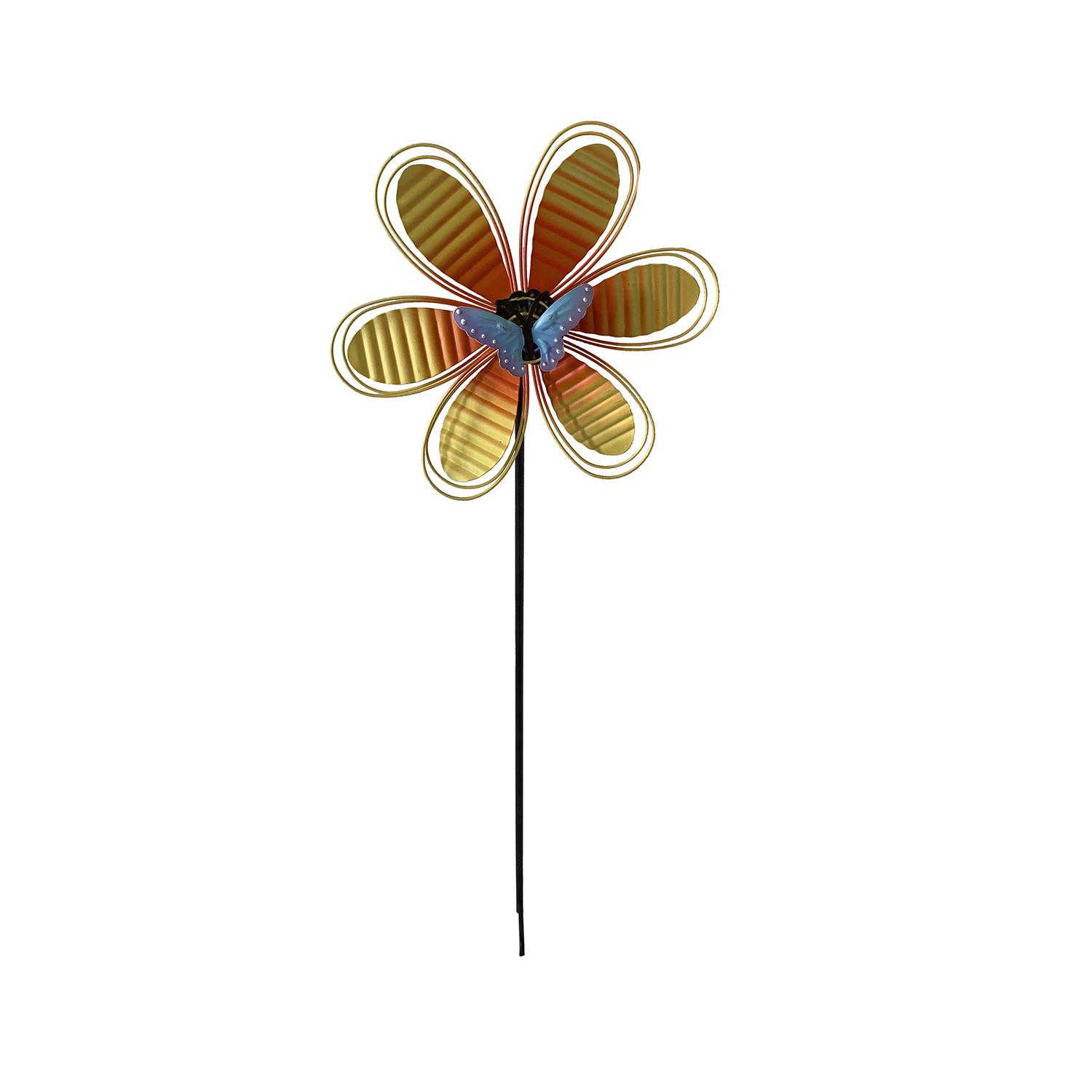 Moulin à vent de jardin en forme de fleur, assortiment