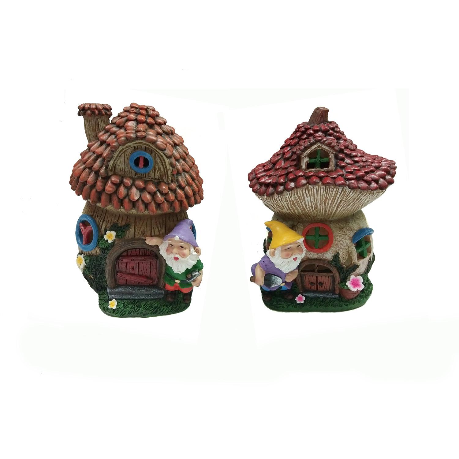 Maison de gnome éclairante, assortiment