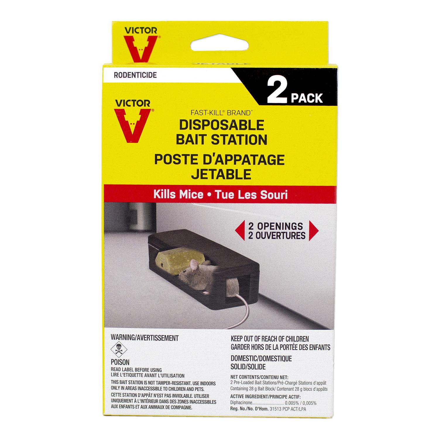 Fast Kill Disposable Mouse Bait Station-2/Pack